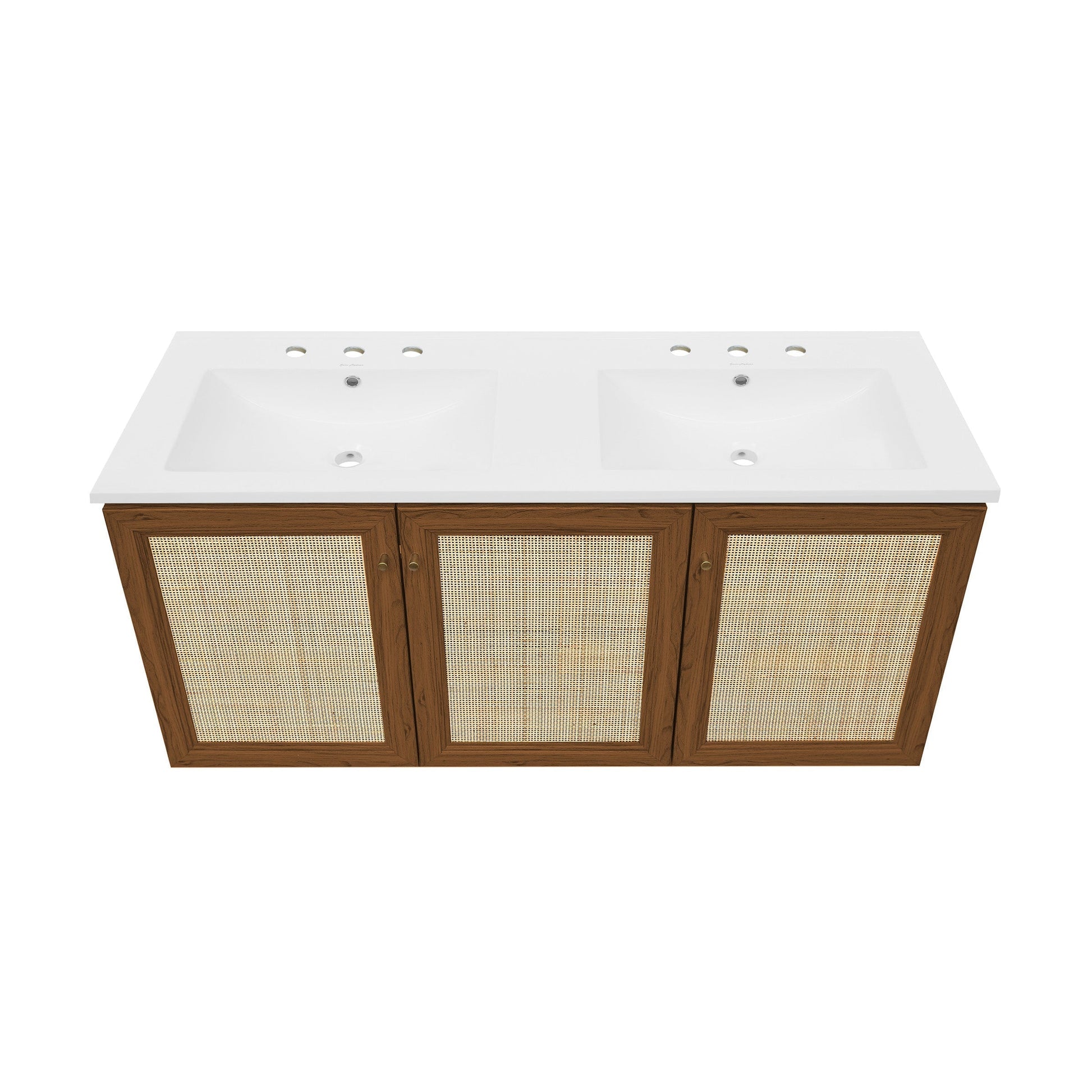 Brown Oak / White / 3-Hole