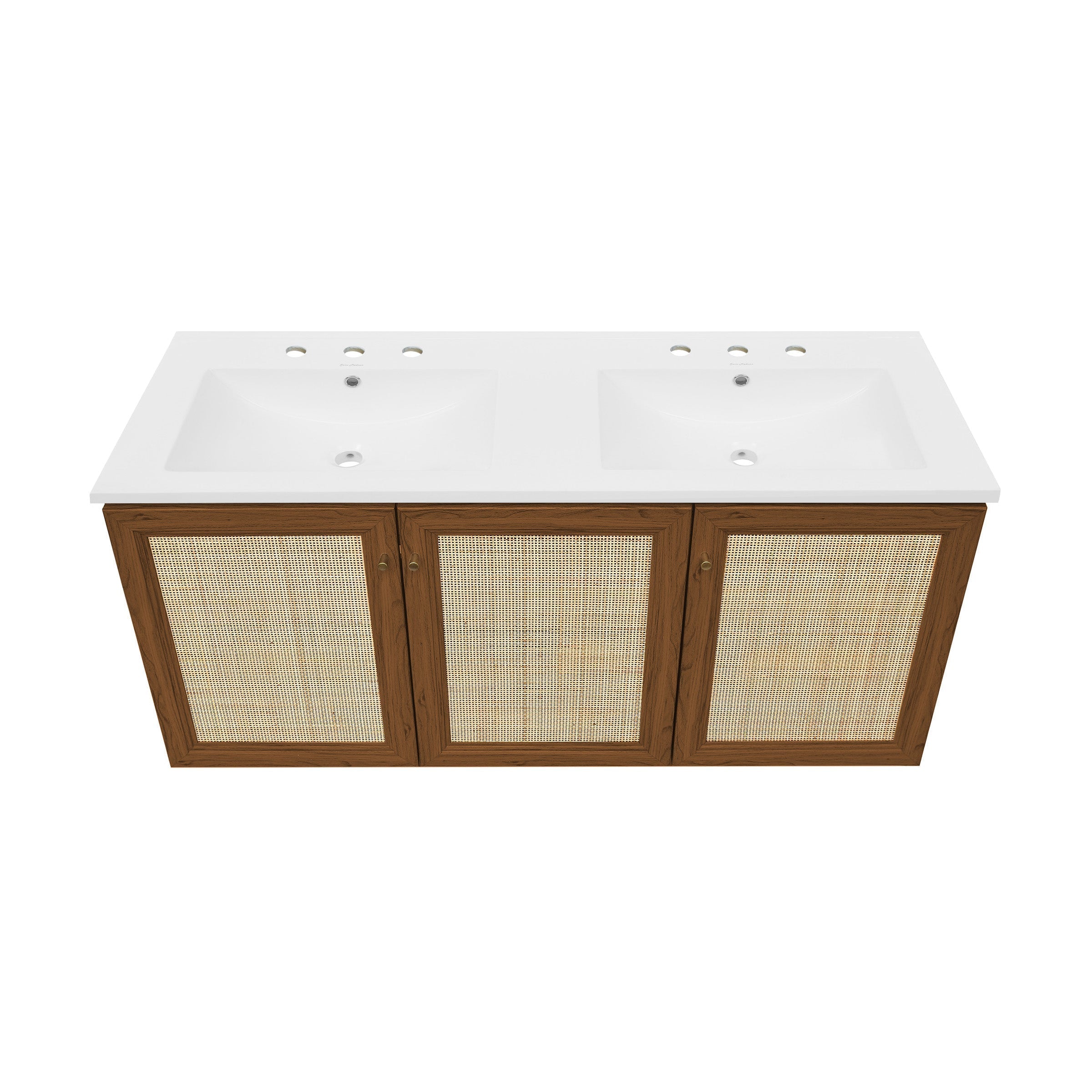 Brown Oak / White / 3-Hole