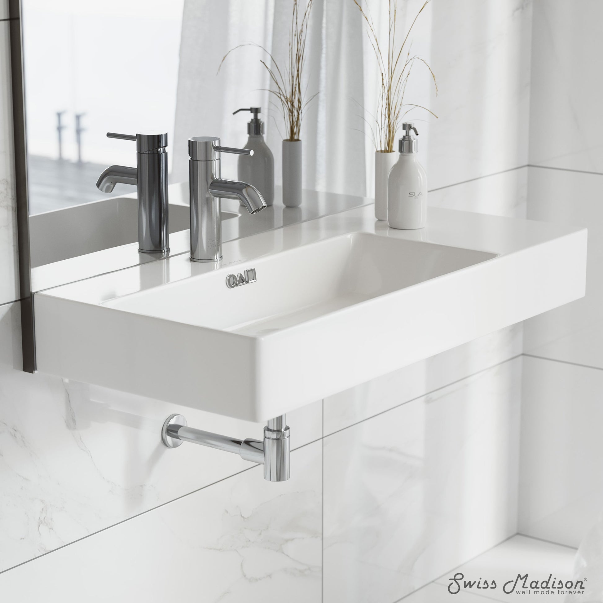 Glossy White / 1 Faucet Hole - Left