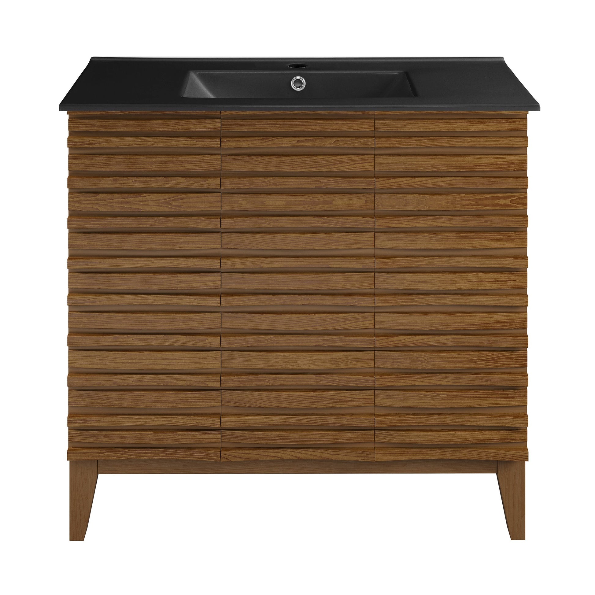 Brown Oak / Matte Black / 1-Hole