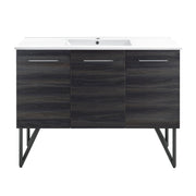 Black Walnut / White / 1-Hole