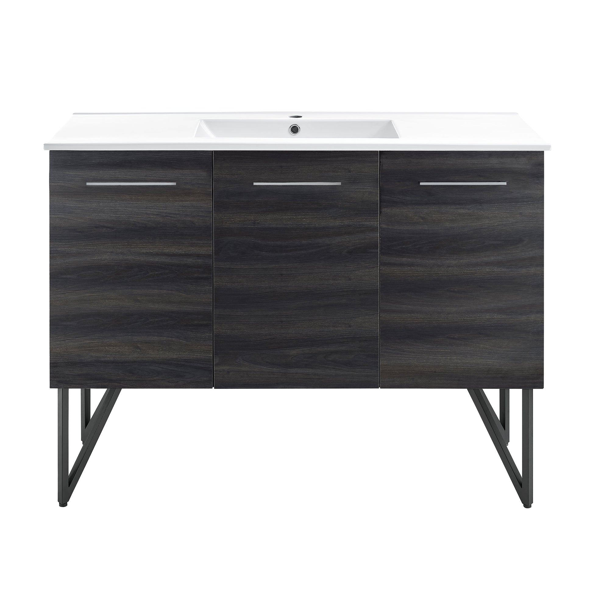 Black Walnut / White / 1-Hole