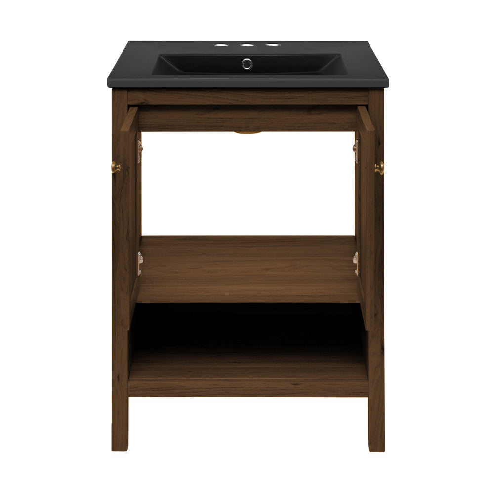 Brown Oak / Black / 3-Hole Center