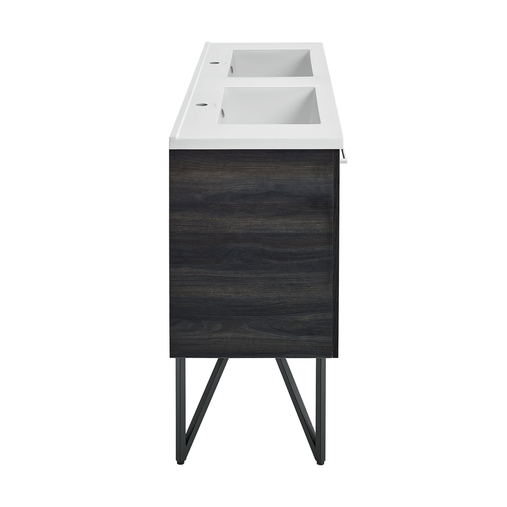 Black Walnut / White / 1-Hole