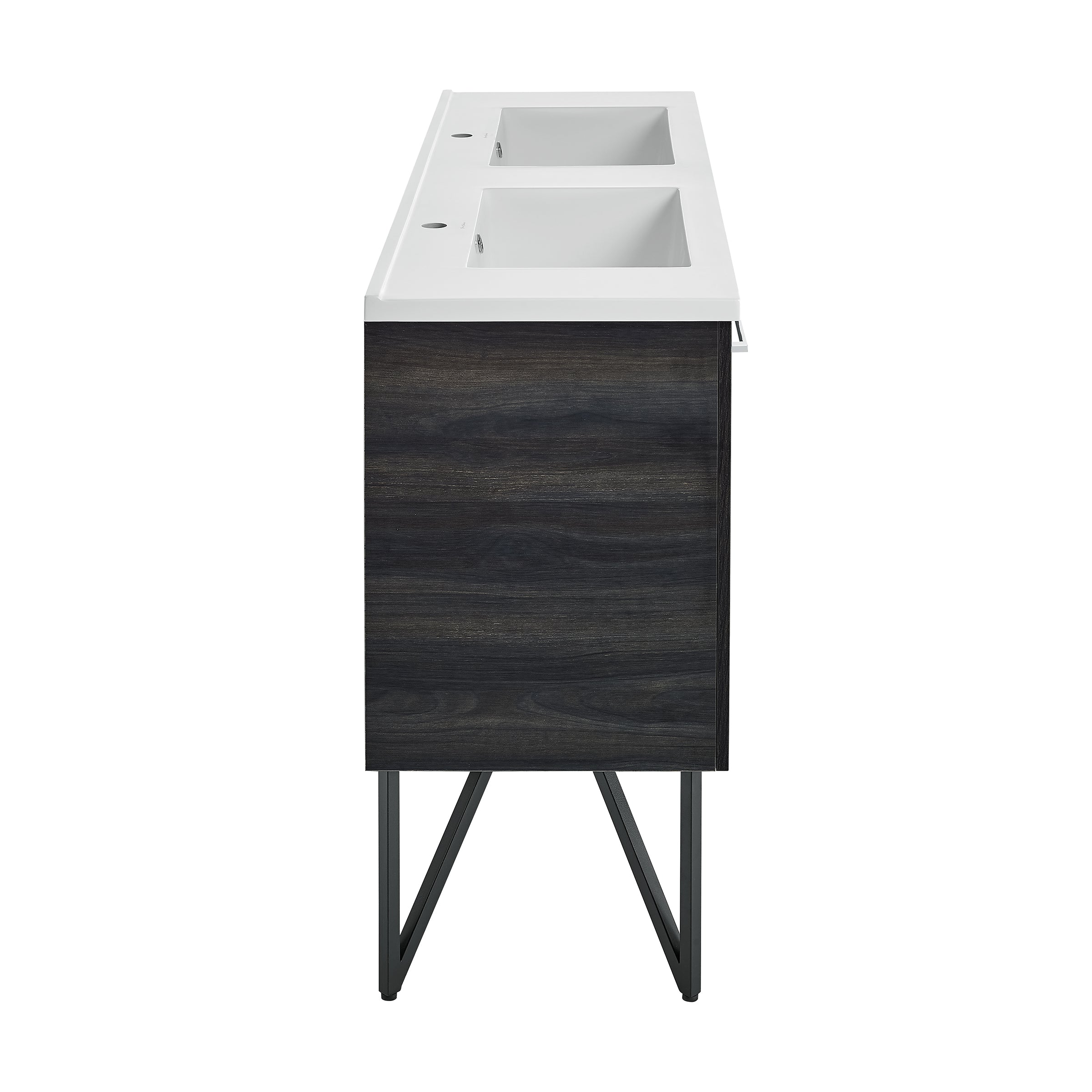Black Walnut / White / 1-Hole
