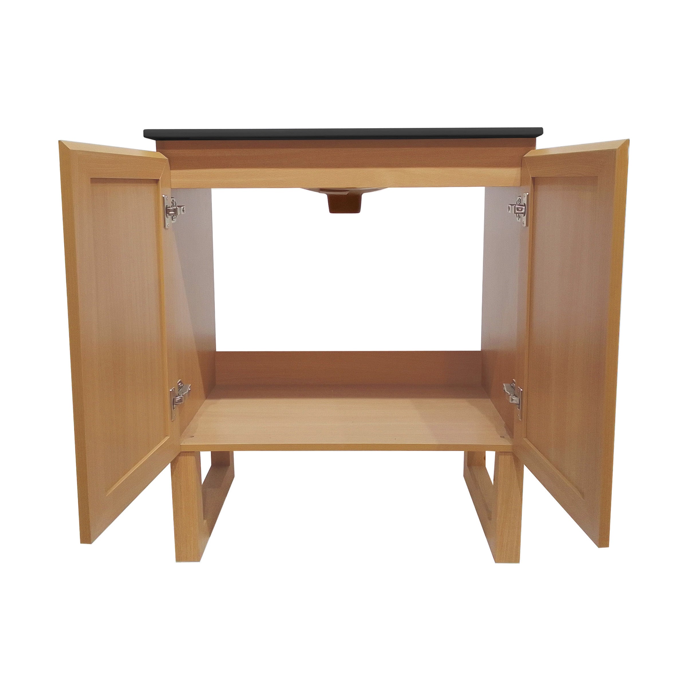 Natural Oak / Matte Black / 3-Hole - Widespread