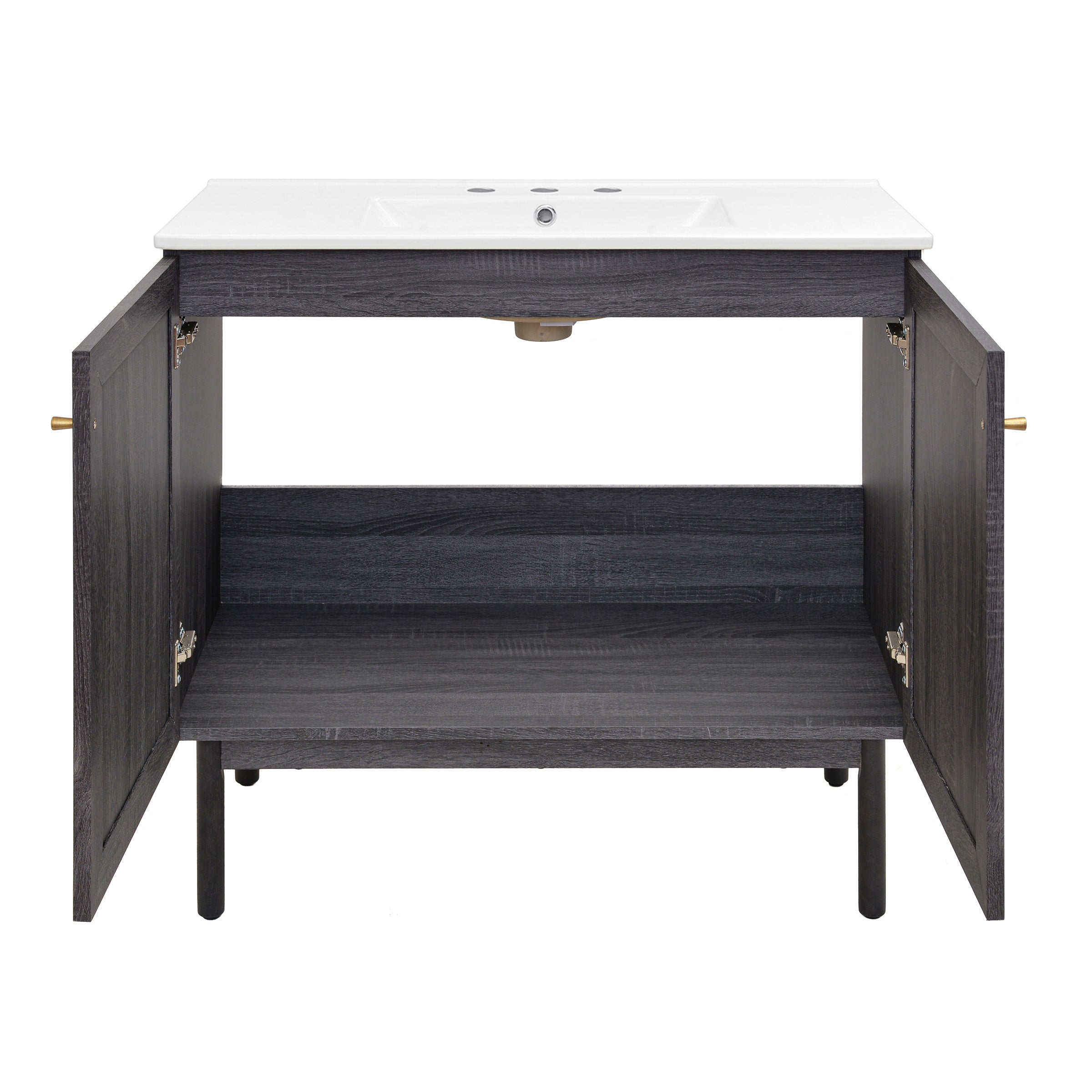 Black Oak / White / 3-Hole