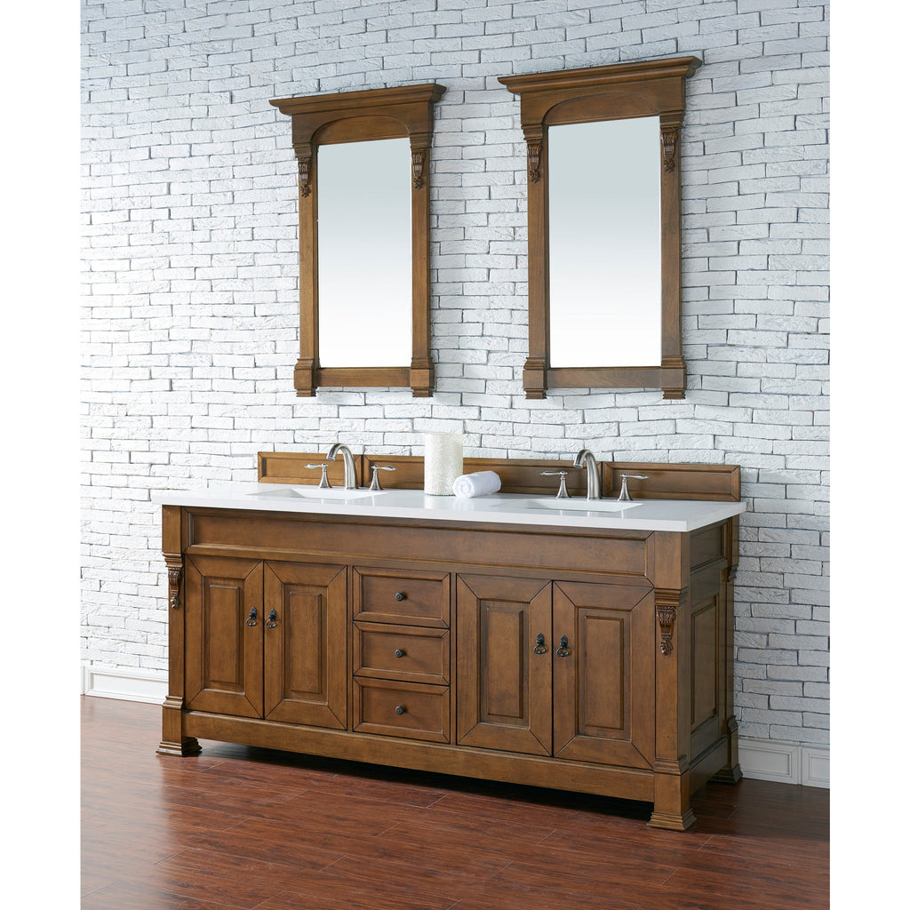 Country Oak / White Zeus - 3 Faucet Holes