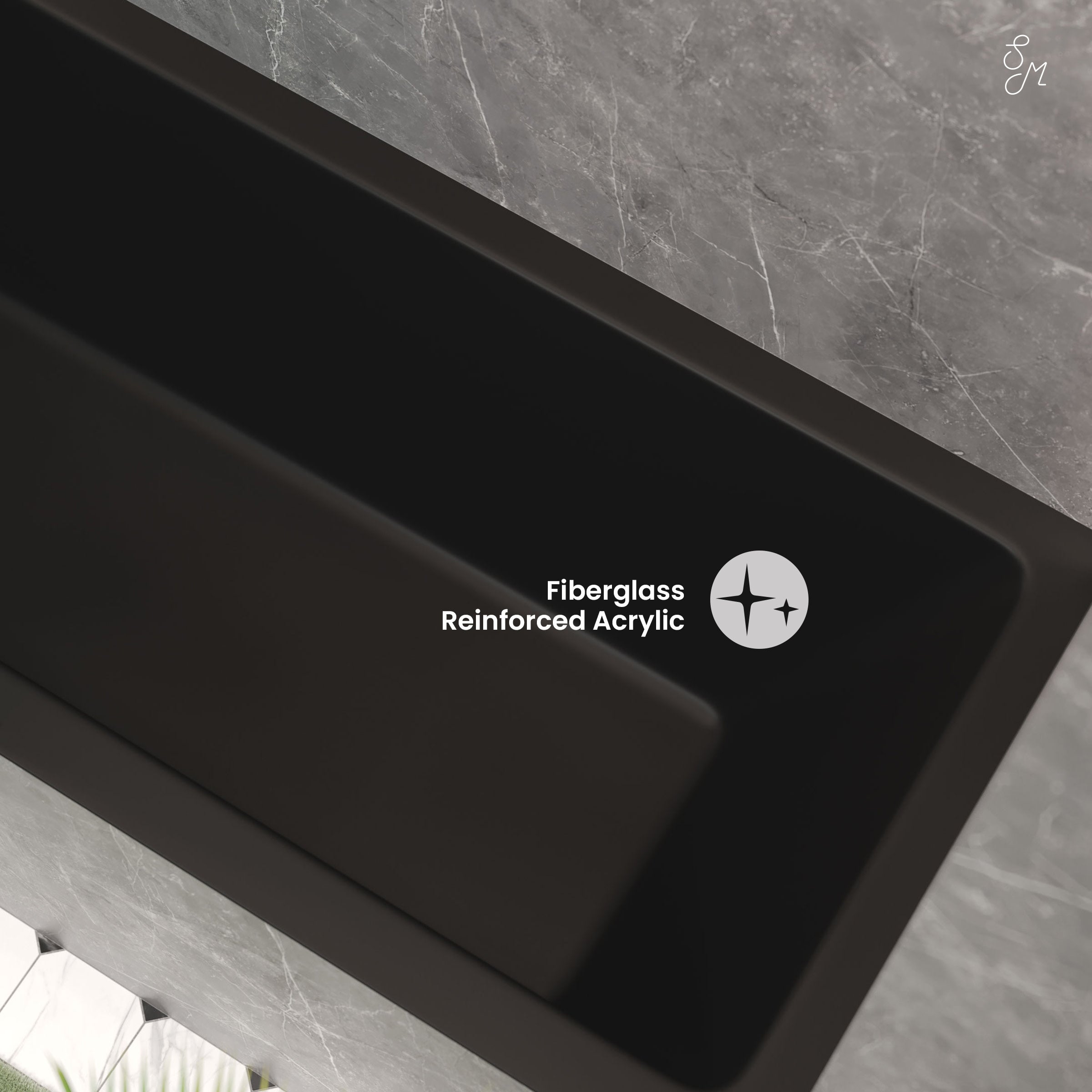 Matte Black / Alcove - No Apron / Left