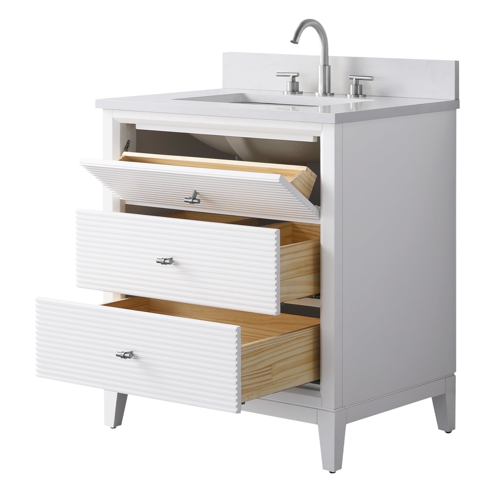 Linear White / Brushed Nickel