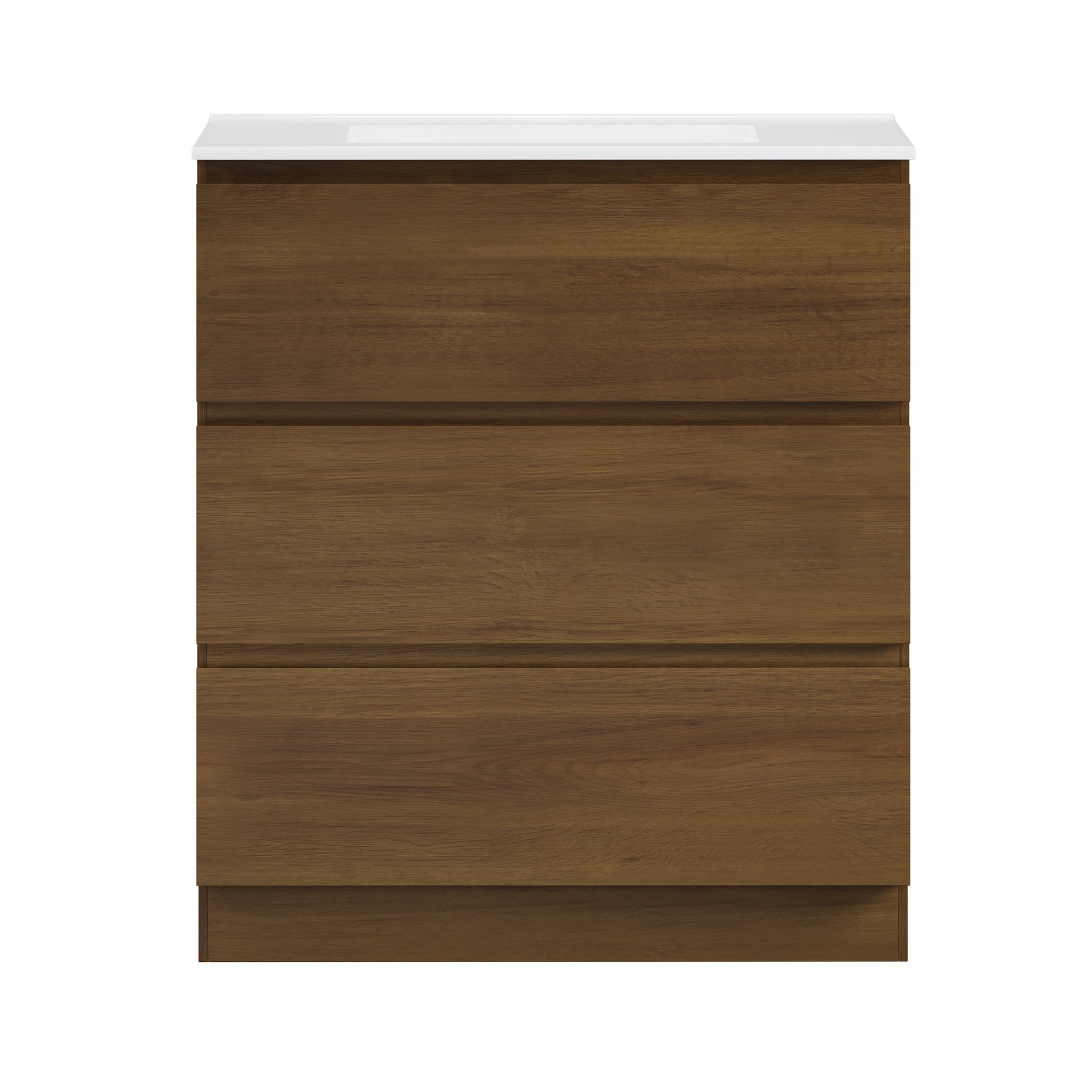 Brown Oak / Glossy White / 1-Hole