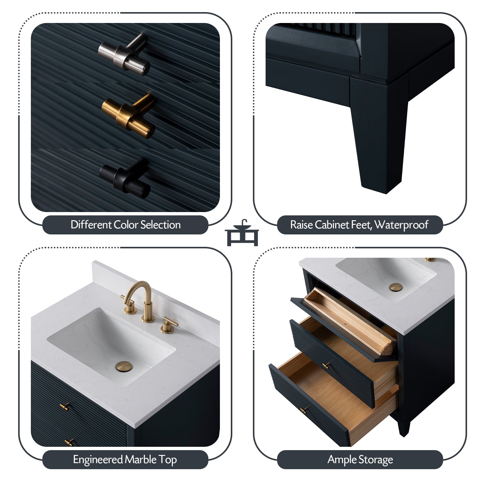 Linear Vintage Spruce Blue / Matte Black