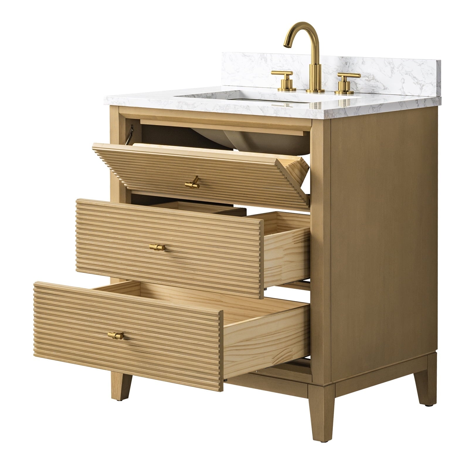 Linear Natural Oak / Golden Brushed