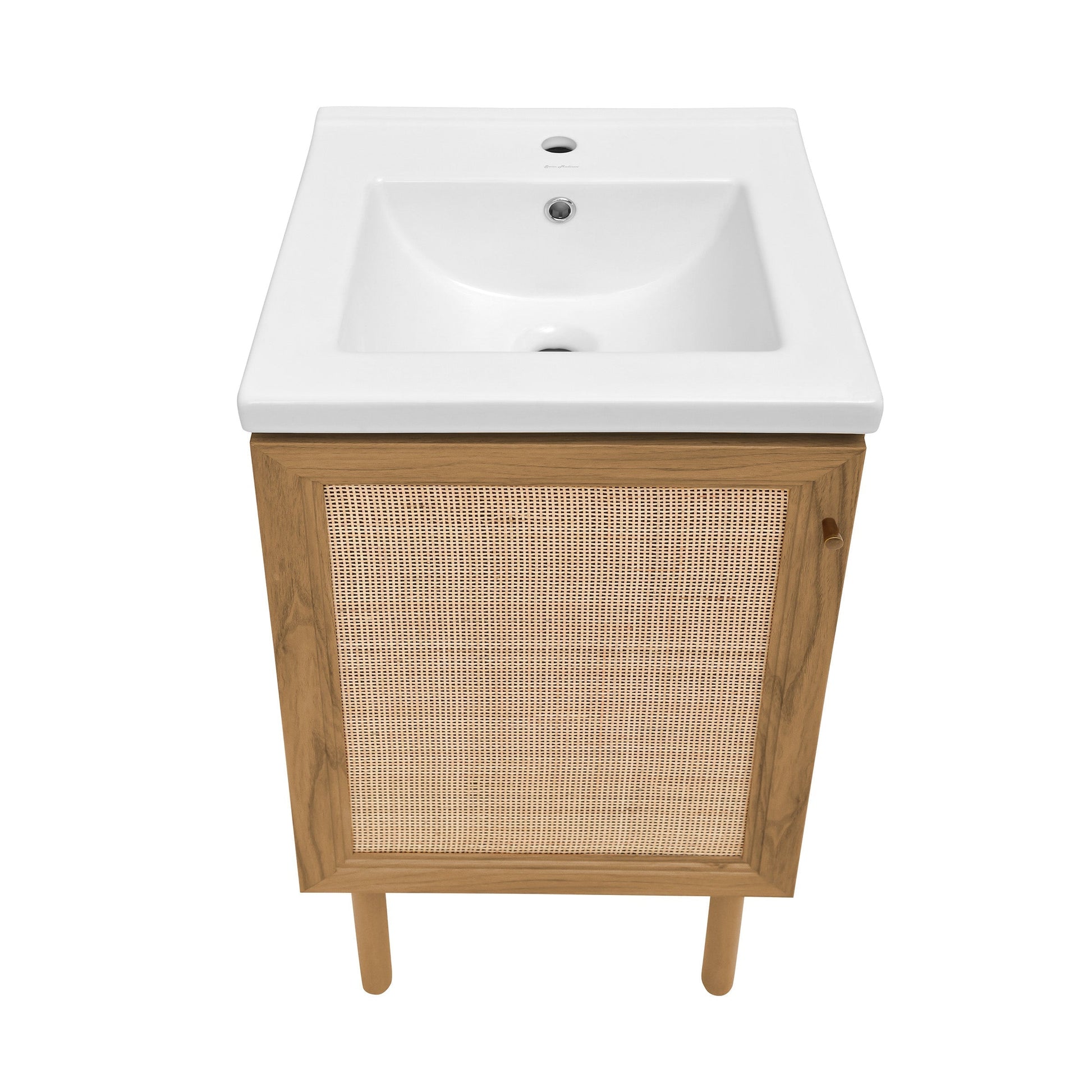 Golden Oak / White / 1-Hole