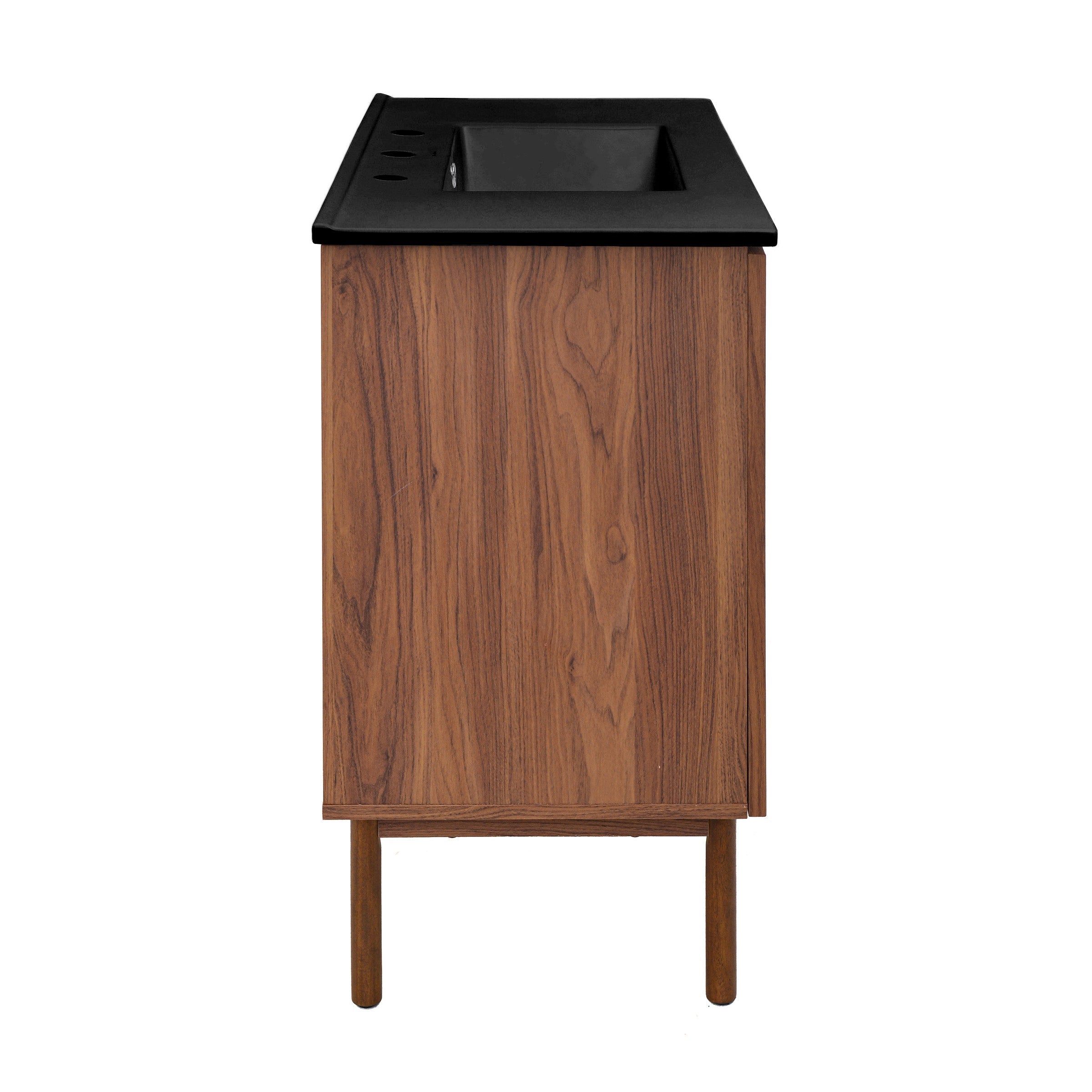 Brown Oak / Black / 3-Hole