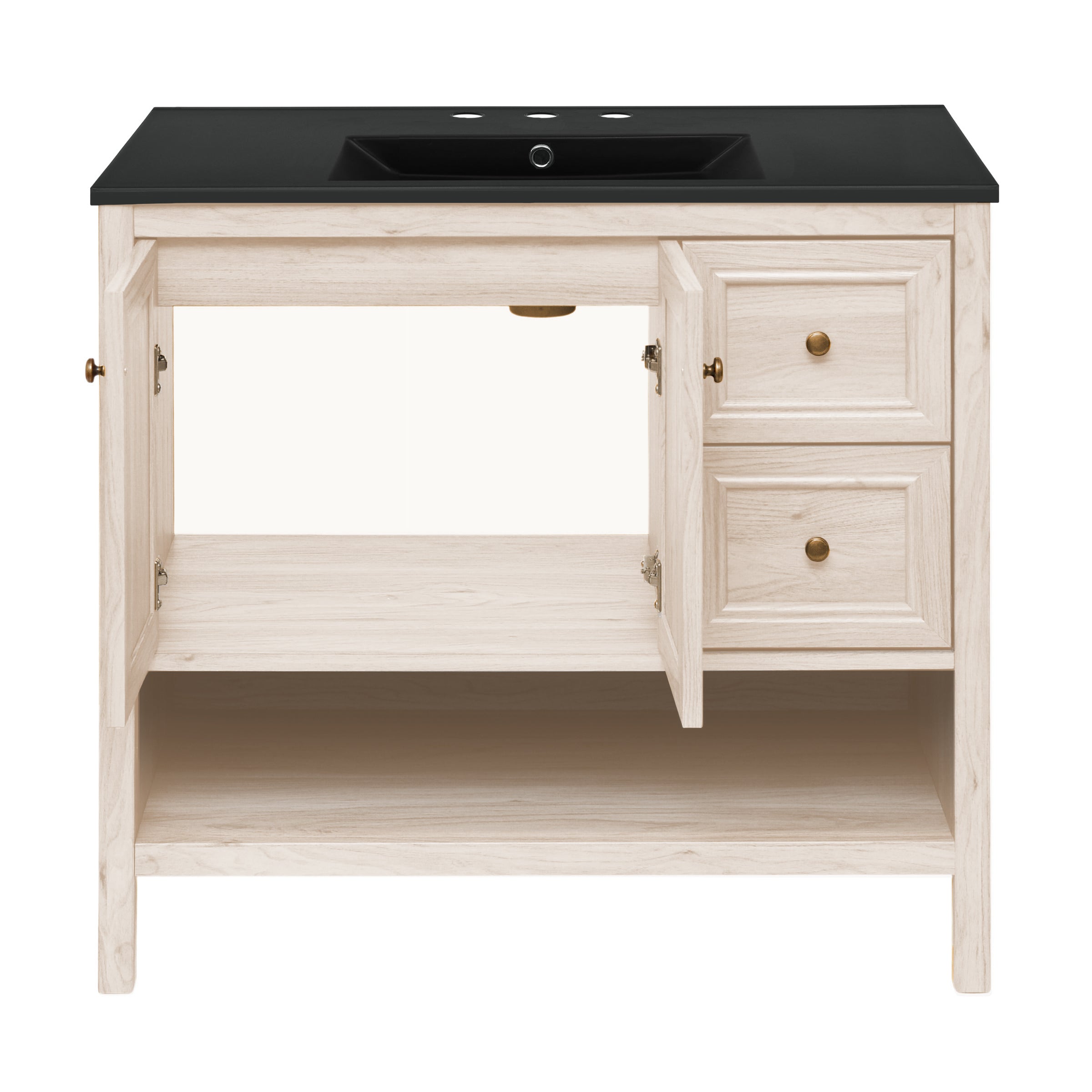 White Oak / Black / 3-Hole