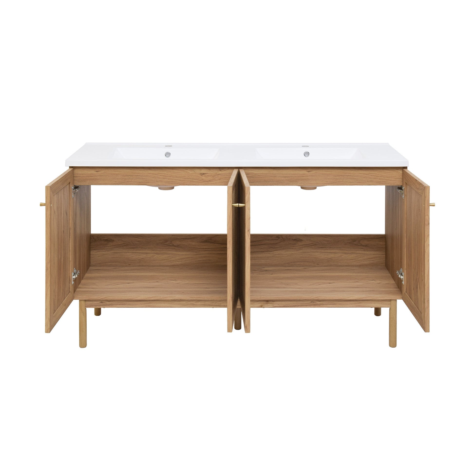 Golden Oak / White / 1-Hole