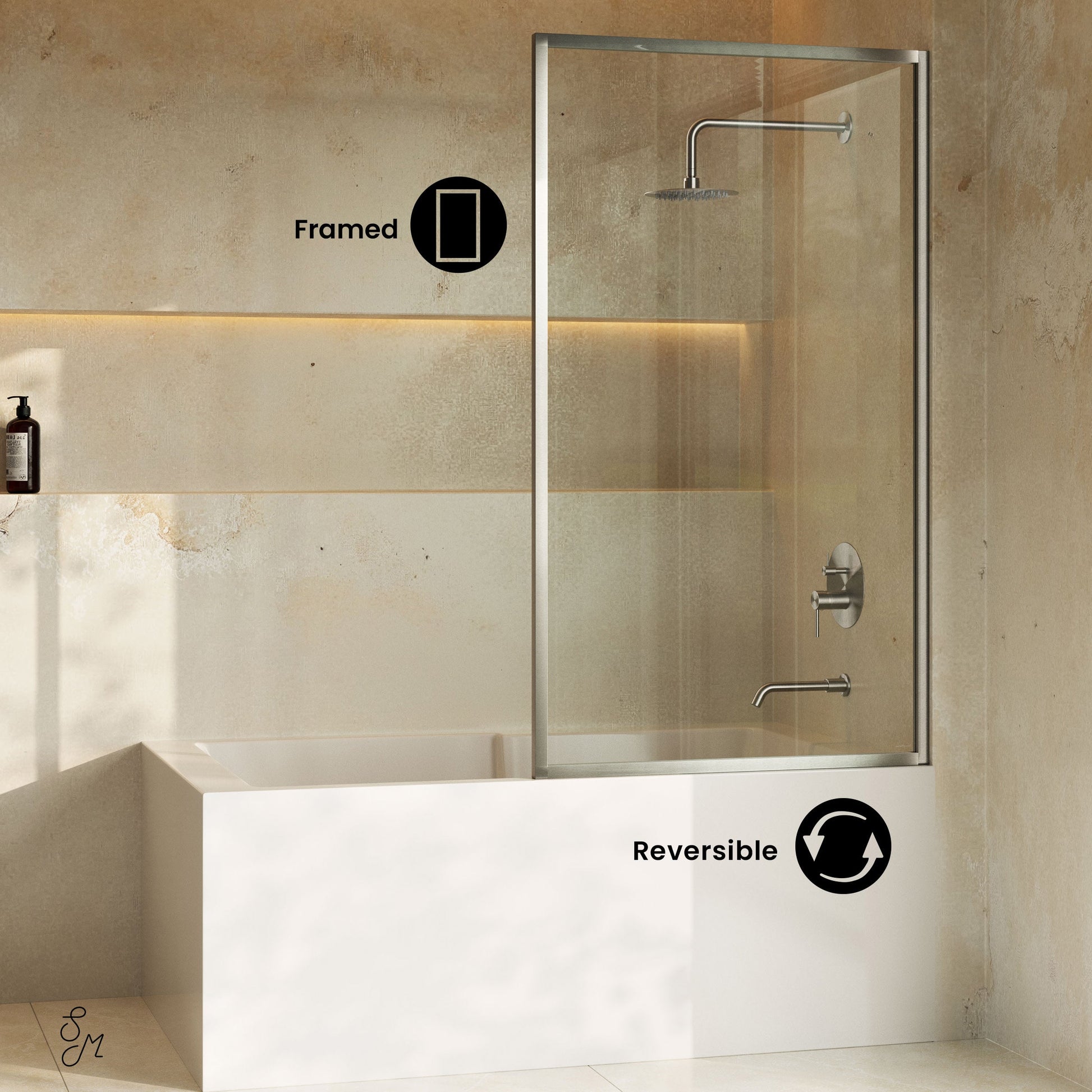 Brushed Nickel / Bathtub Door