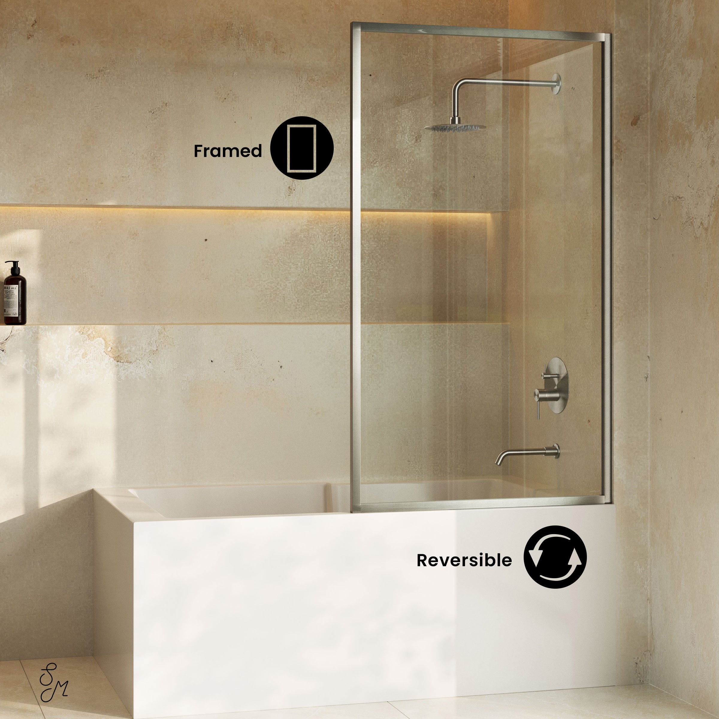 Brushed Nickel / Bathtub Door