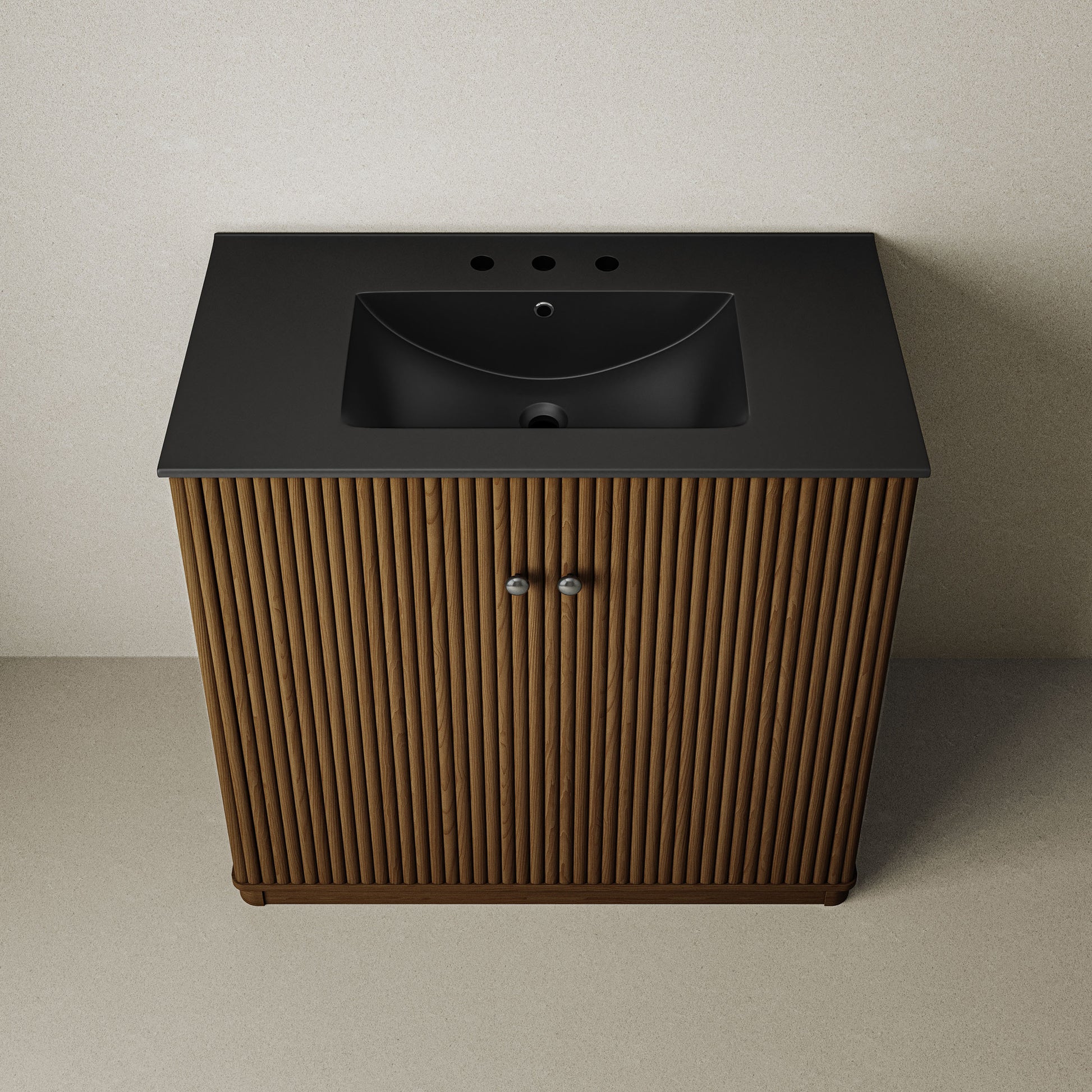 Brown Oak / Black / 3-Hole
