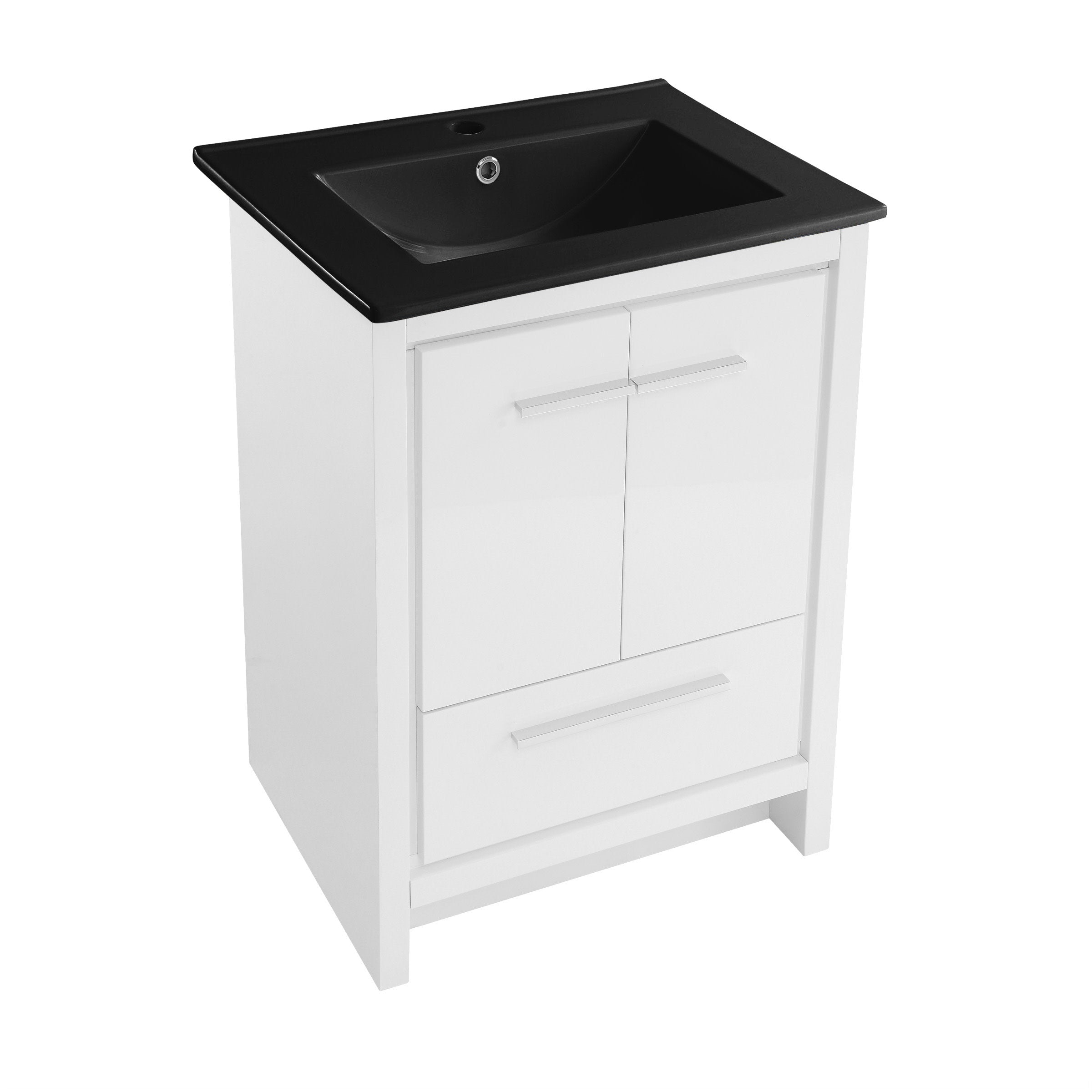White / Matte Black / 1-Hole
