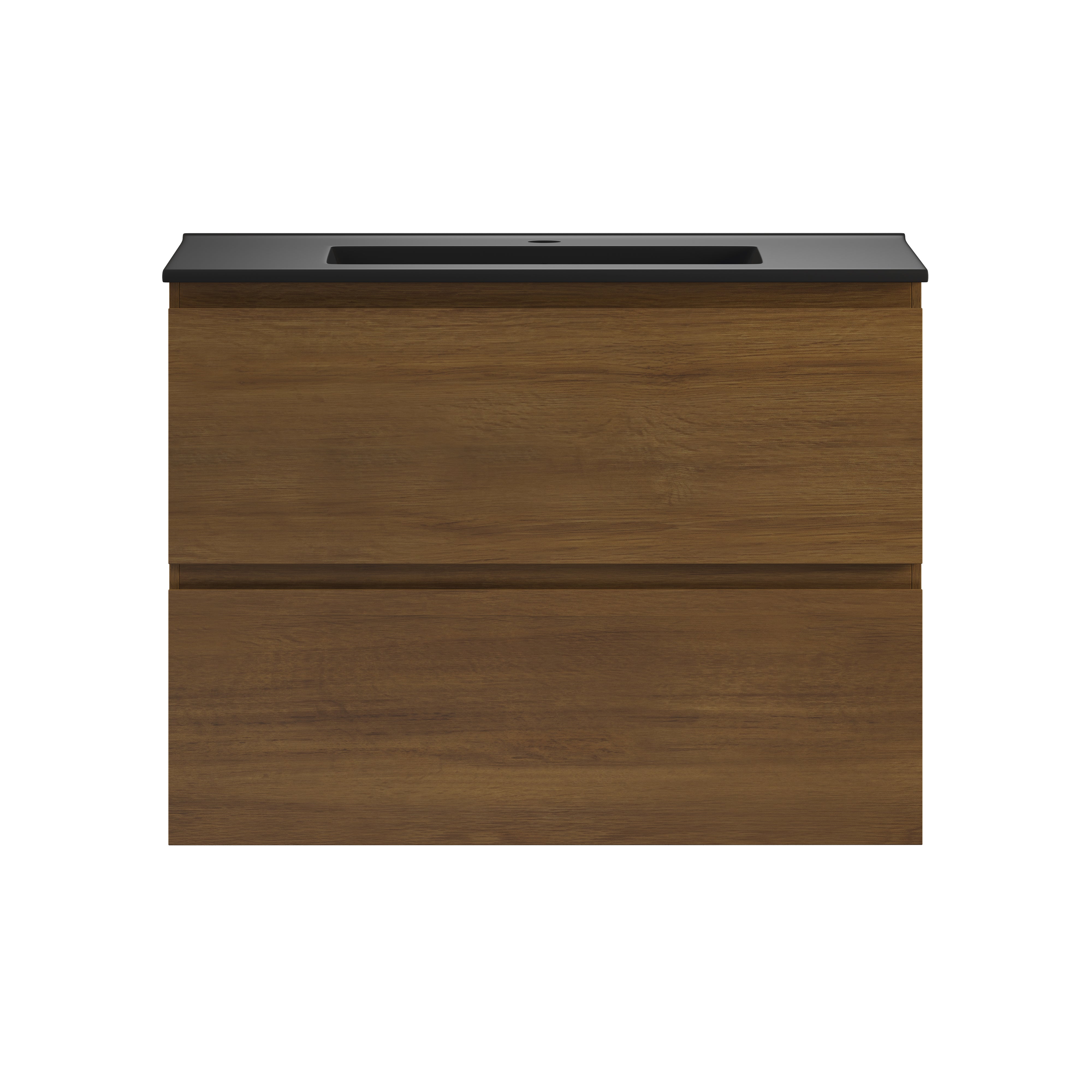 Brown Oak / Matte Black / 1-Hole