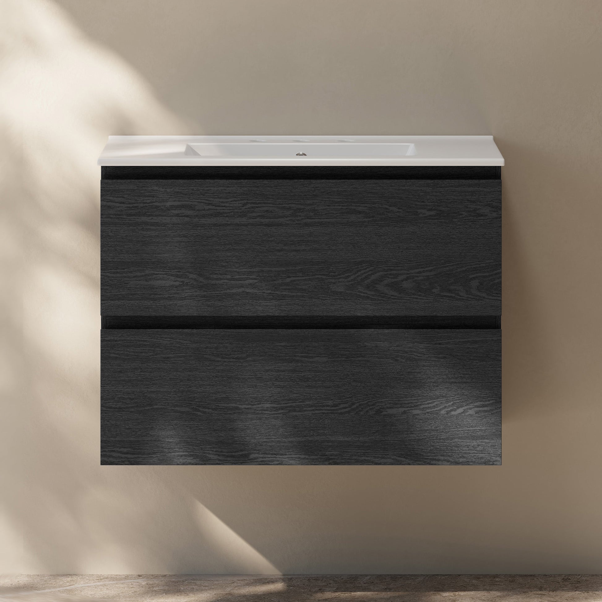 Black Oak / Glossy White / 3-Hole
