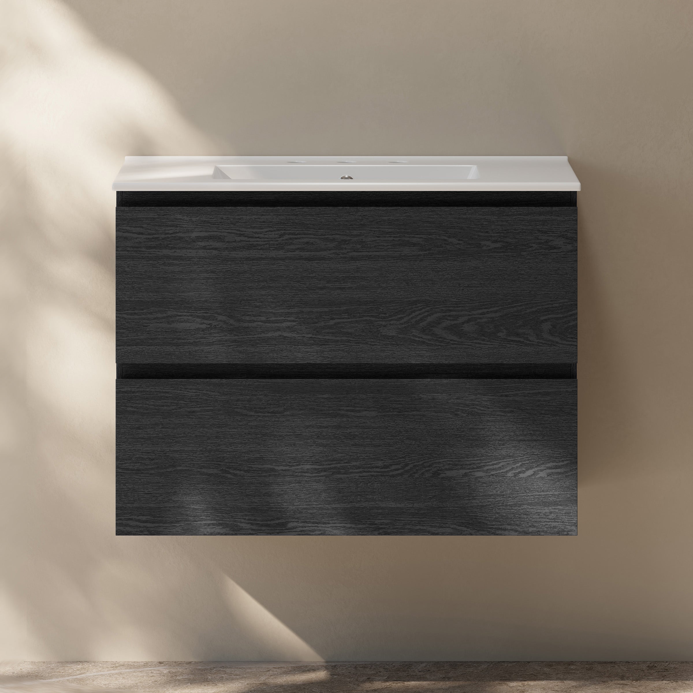 Black Oak / Glossy White / 3-Hole