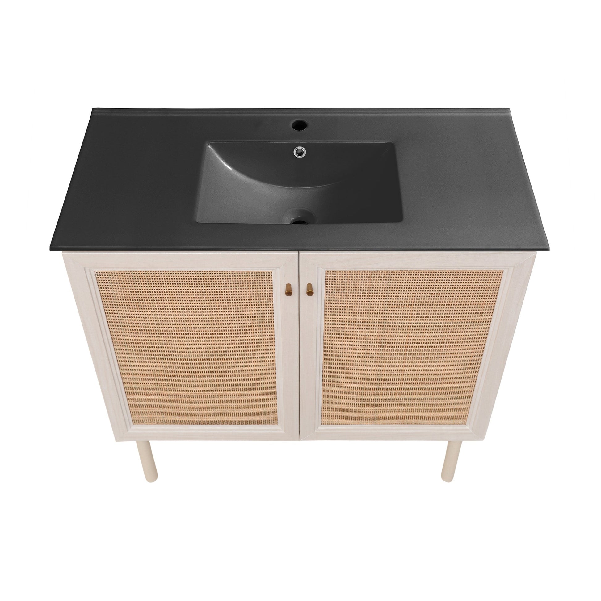 White Oak / Black / 1-Hole
