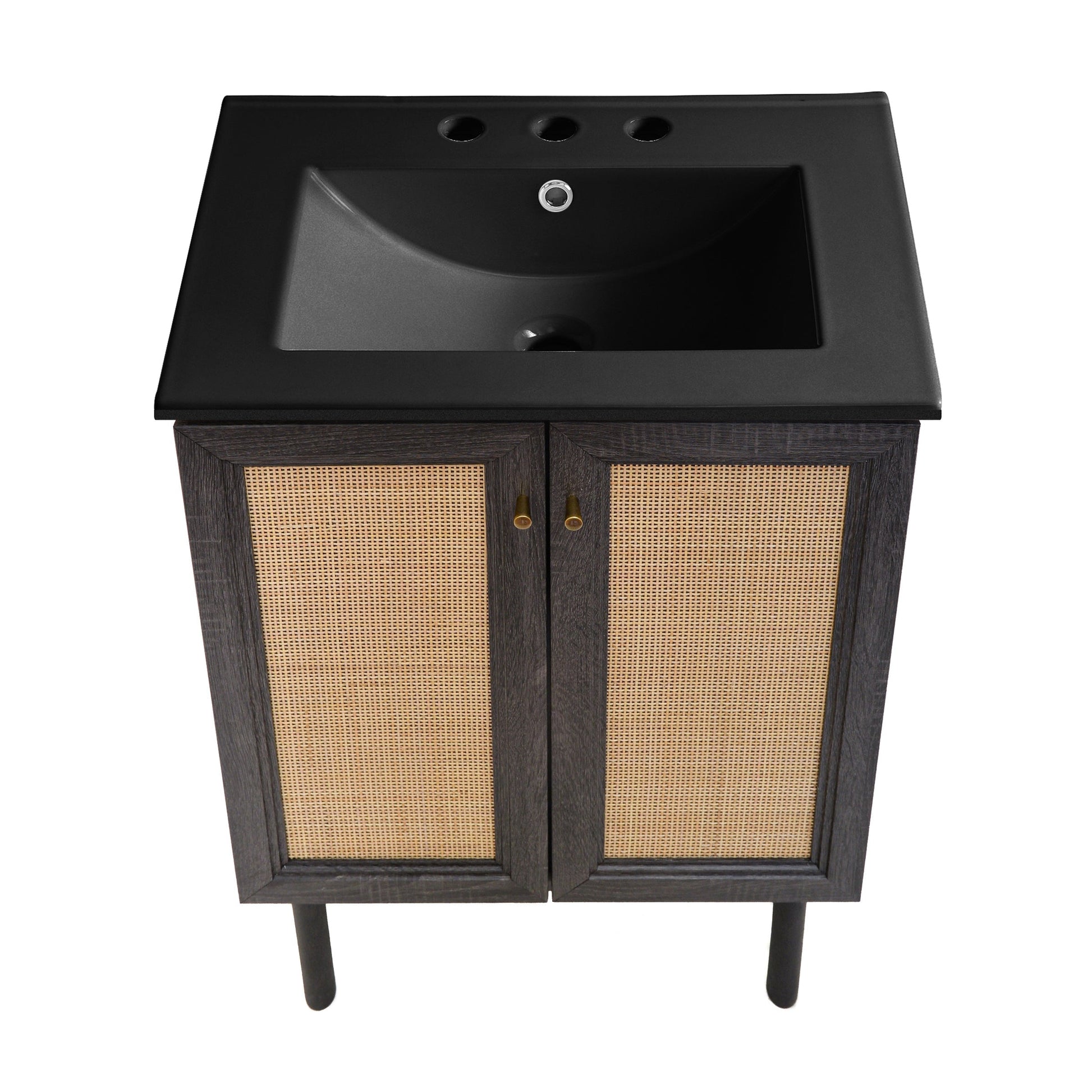 Black Oak / Matte Black / 3-Hole