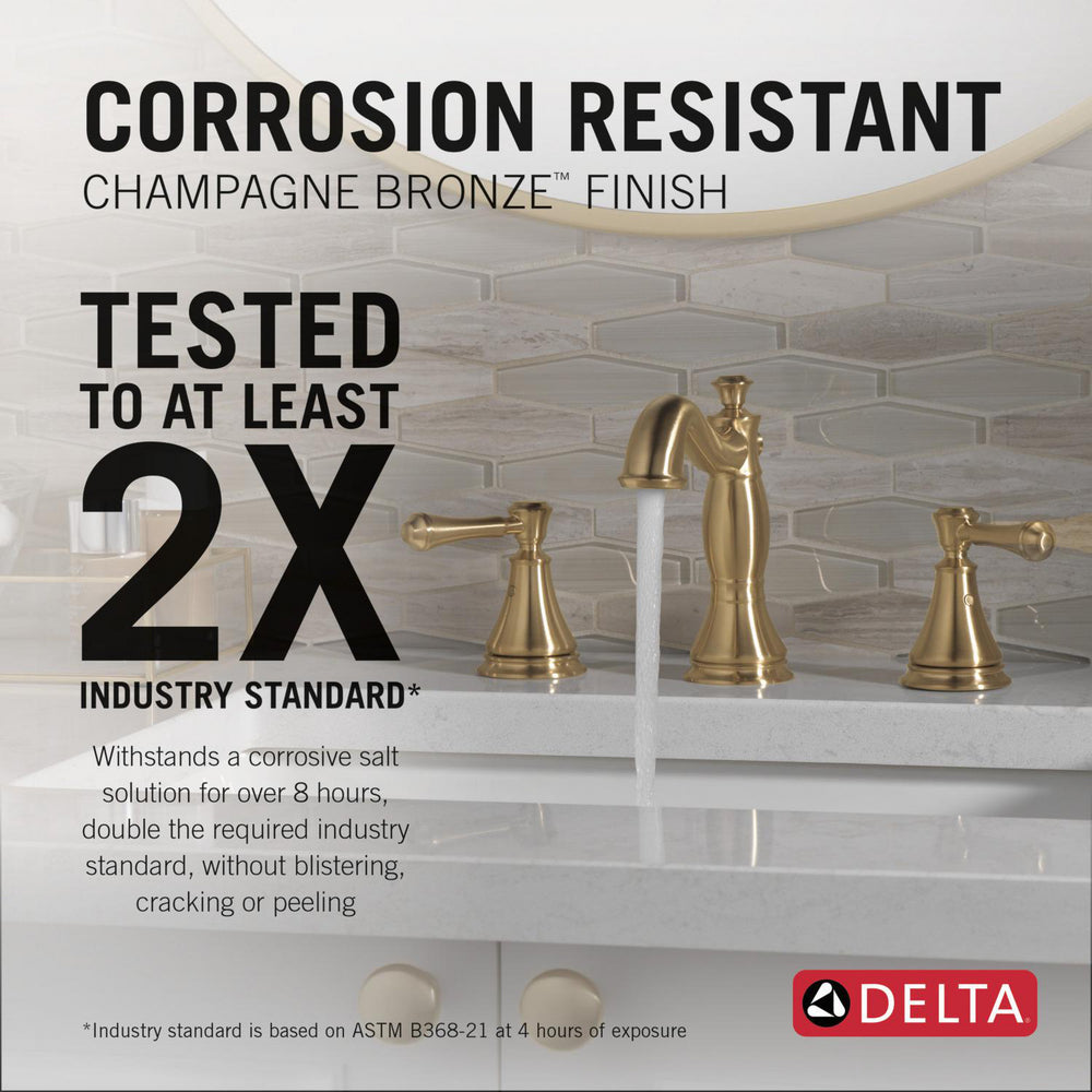 Delta Cassidy Two Handle Widespread Bathroom Faucet