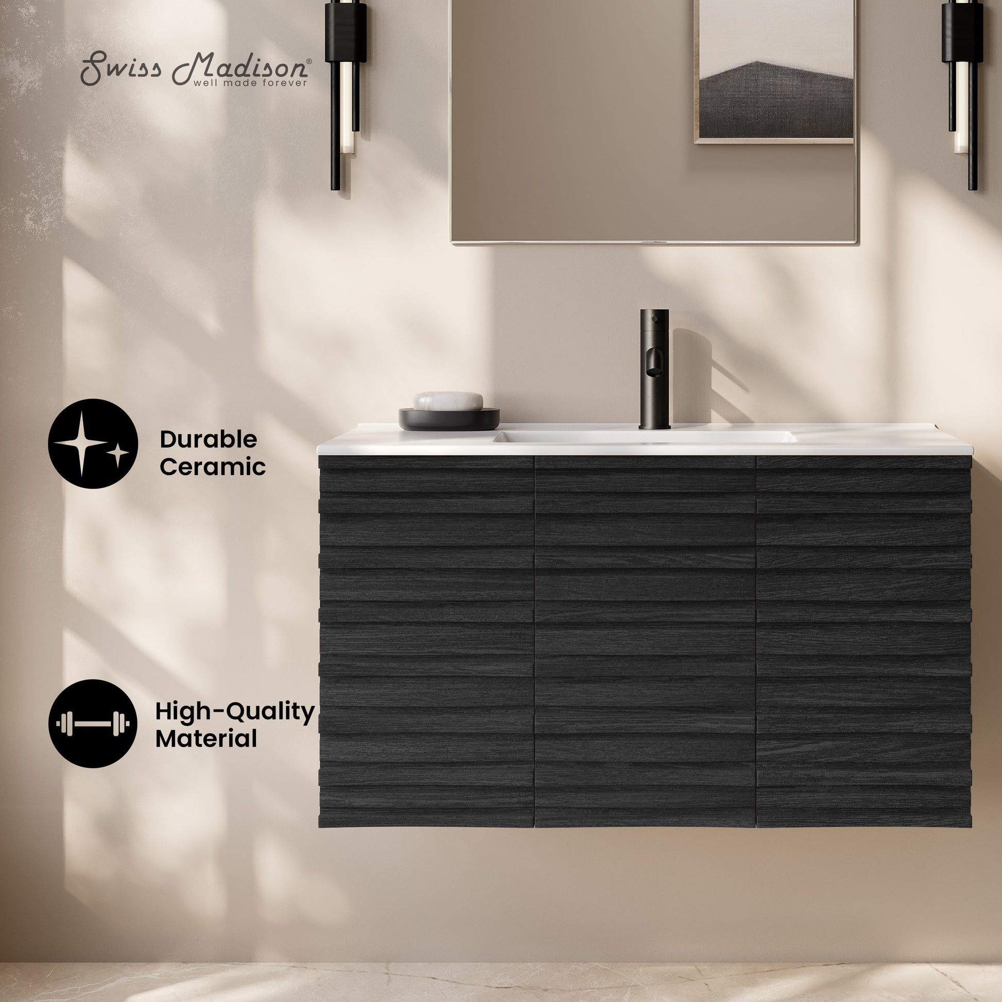 Black Oak / White / 1-Hole