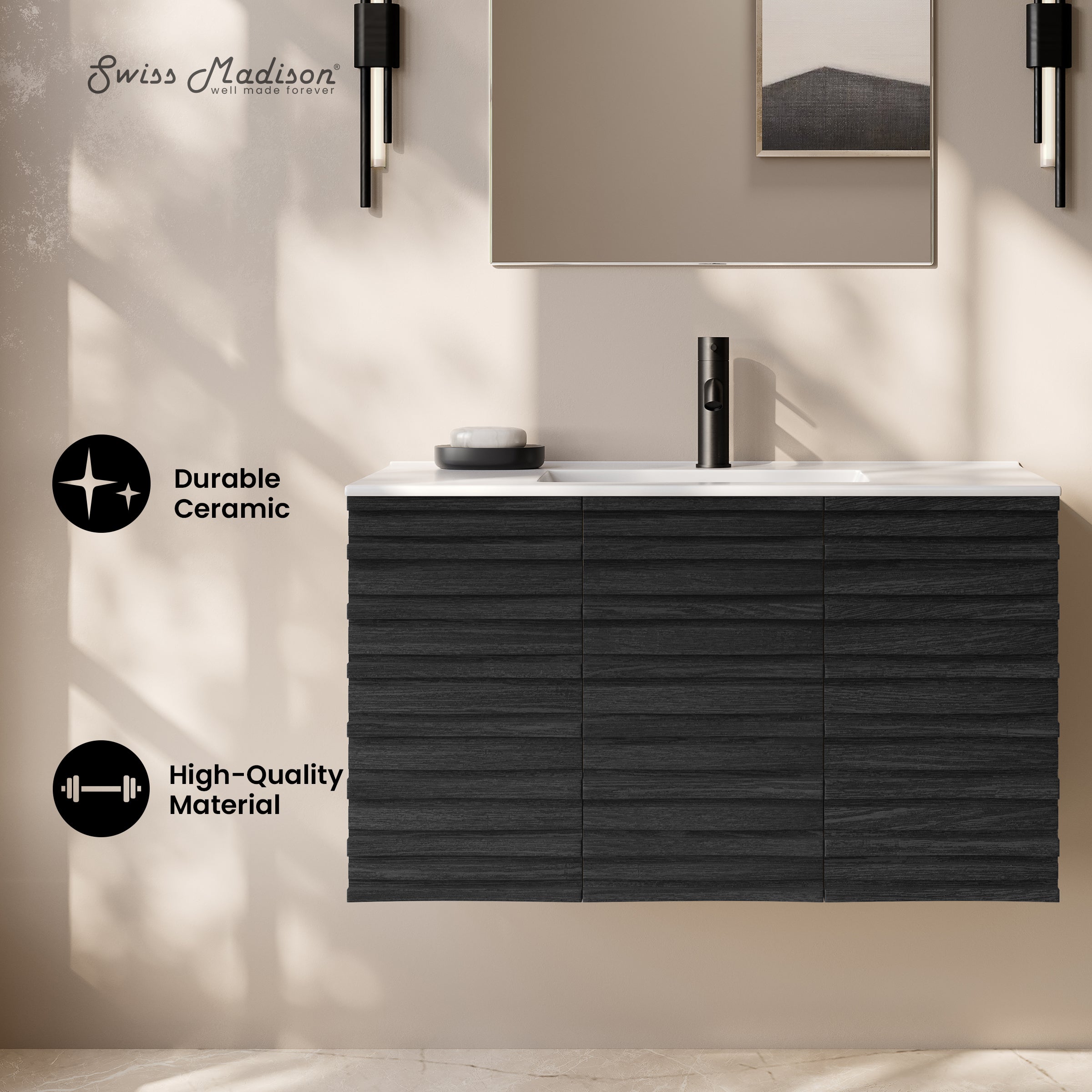 Black Oak / White / 1-Hole