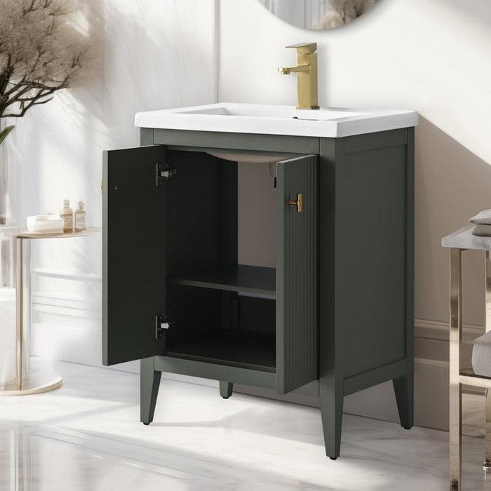 Linear Vintage Green / Golden Brushed