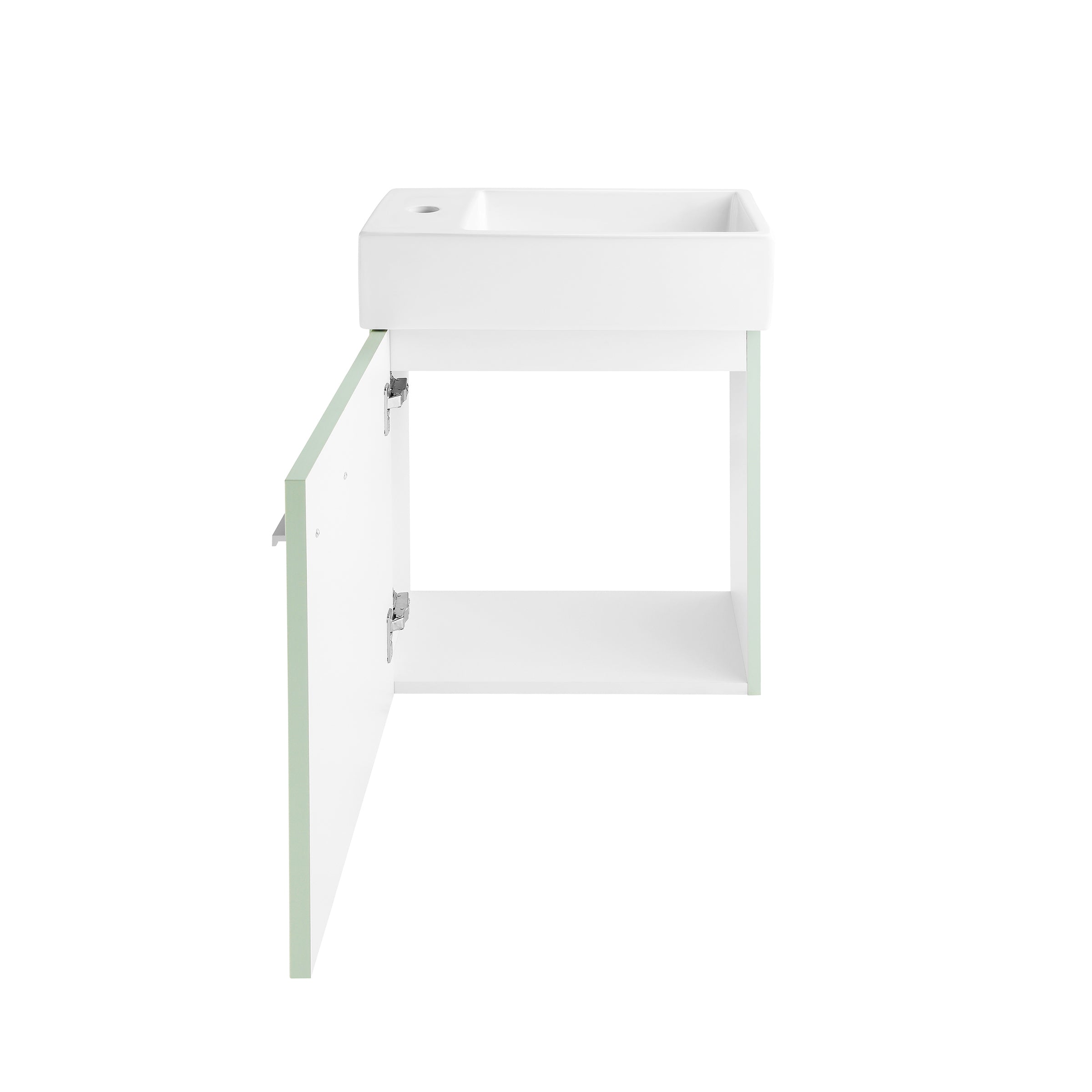 Mint / White / 1-Hole