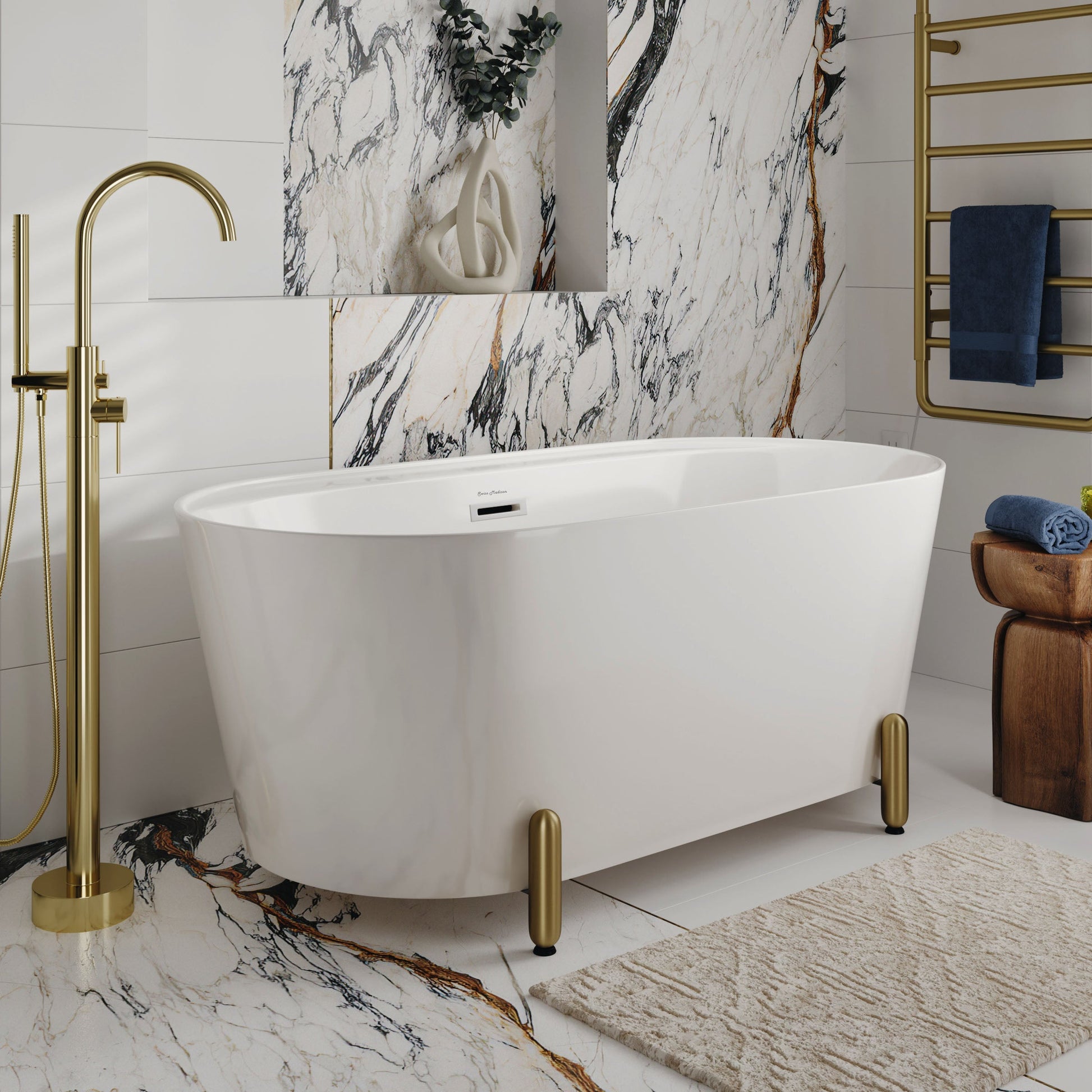 Glossy White / Gold