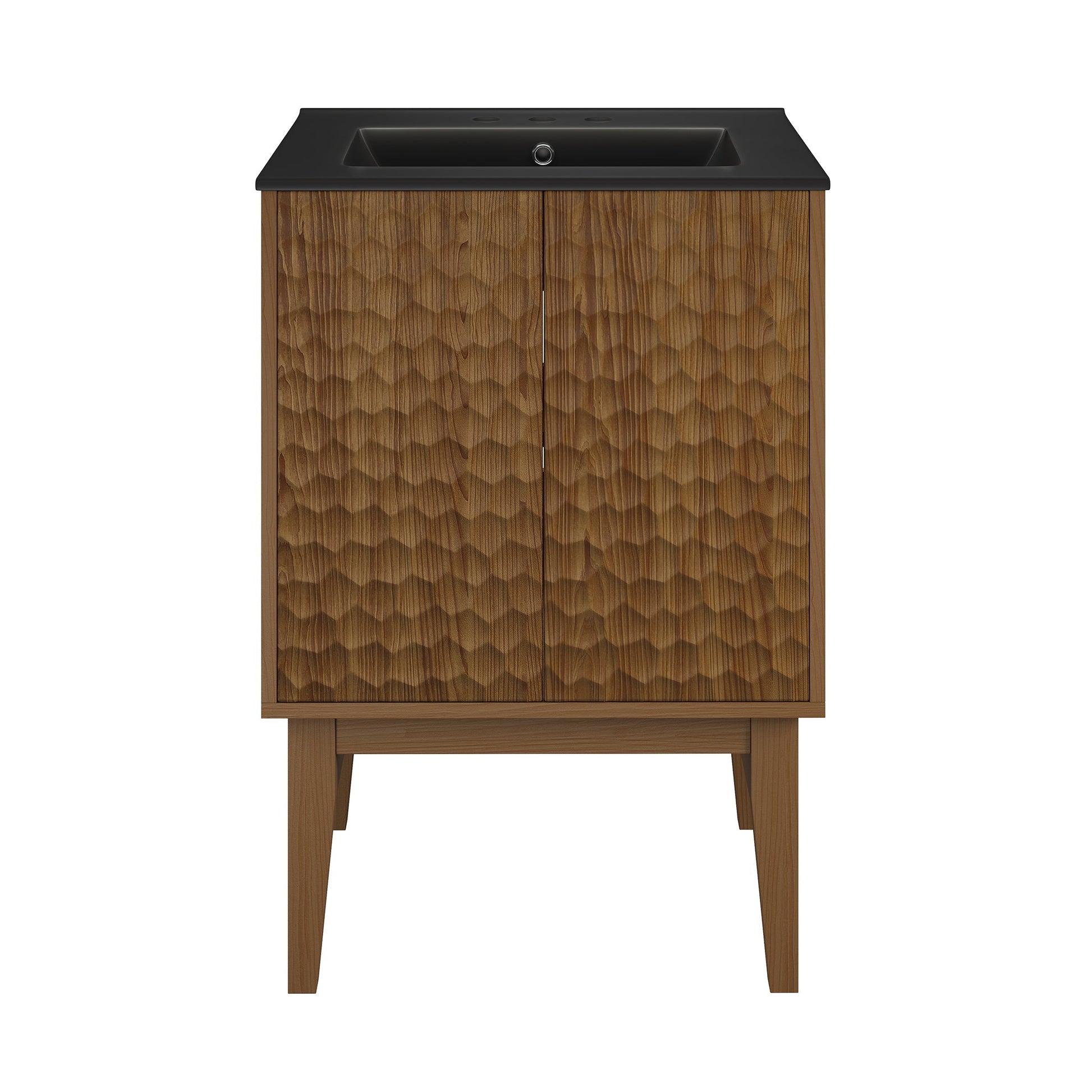 Brown Oak / Matte Black / 3-Hole