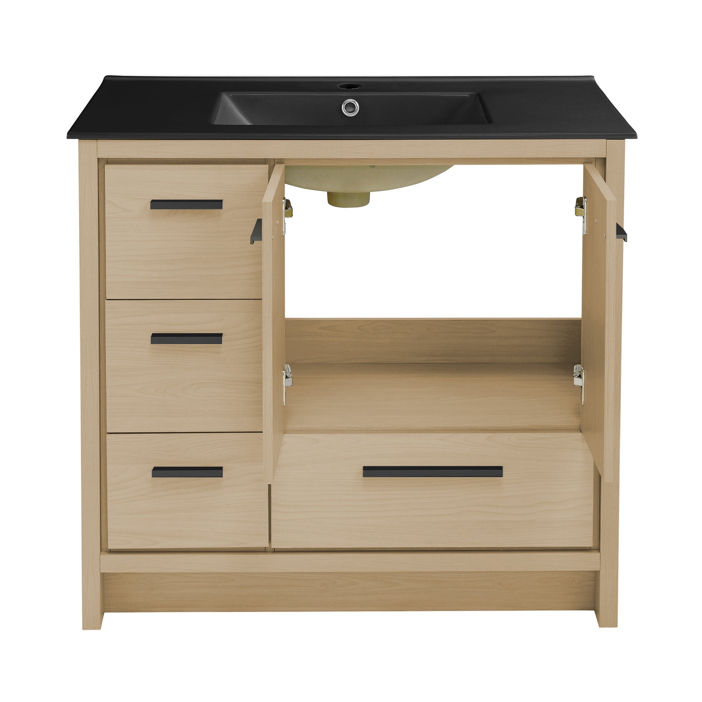 Natural Oak / Matte Black / 1-Hole