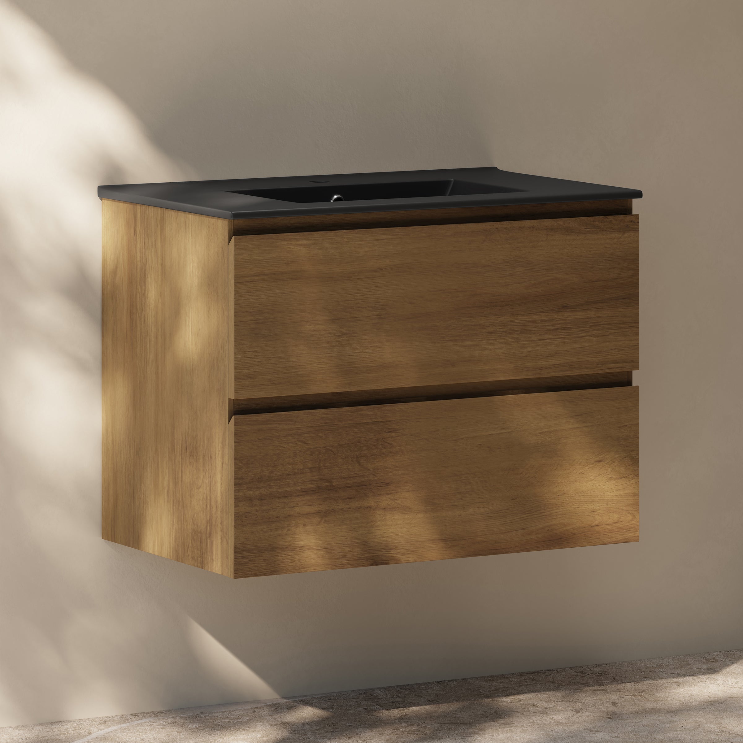 Brown Oak / Matte Black / 1-Hole