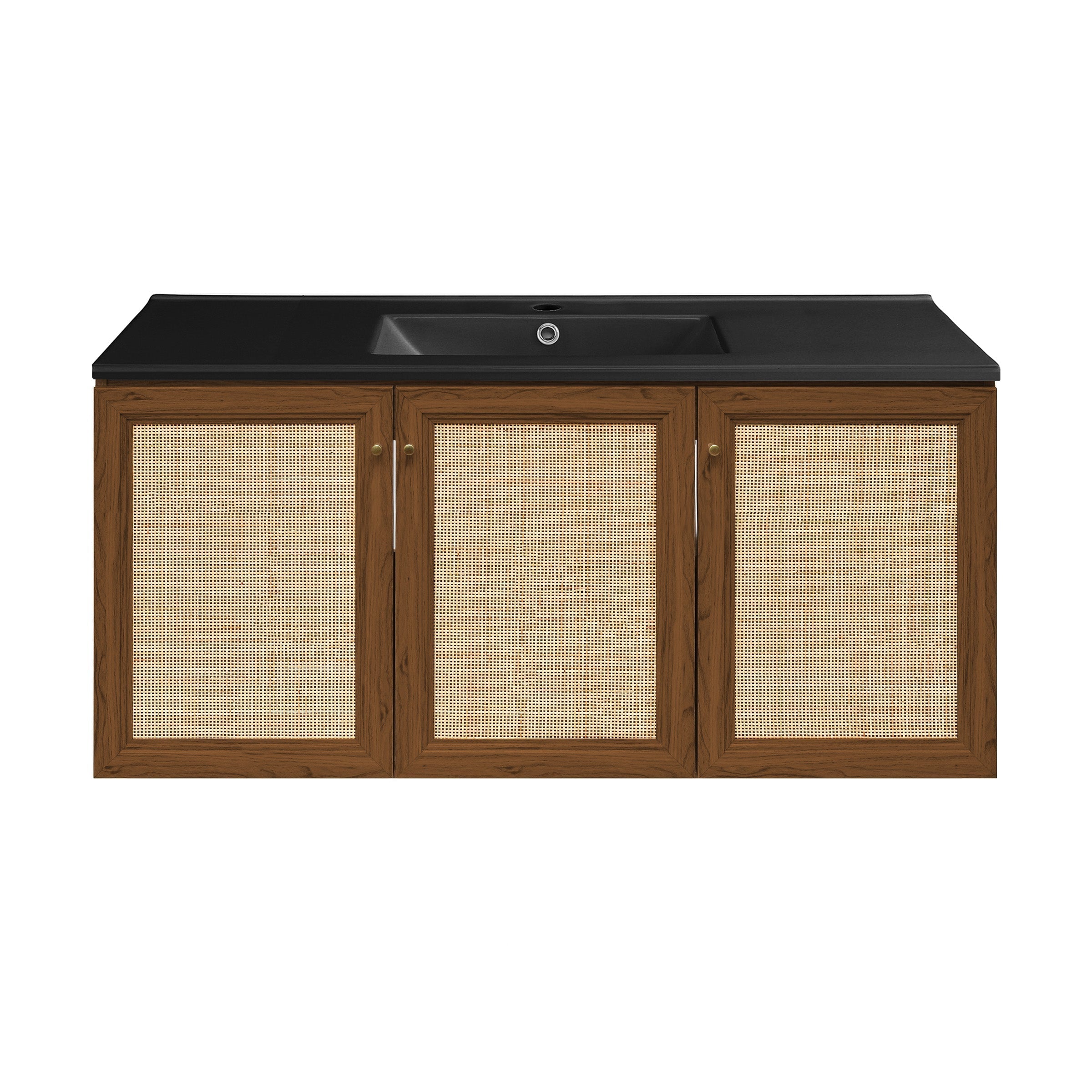 Brown Oak / Black / 1-Hole