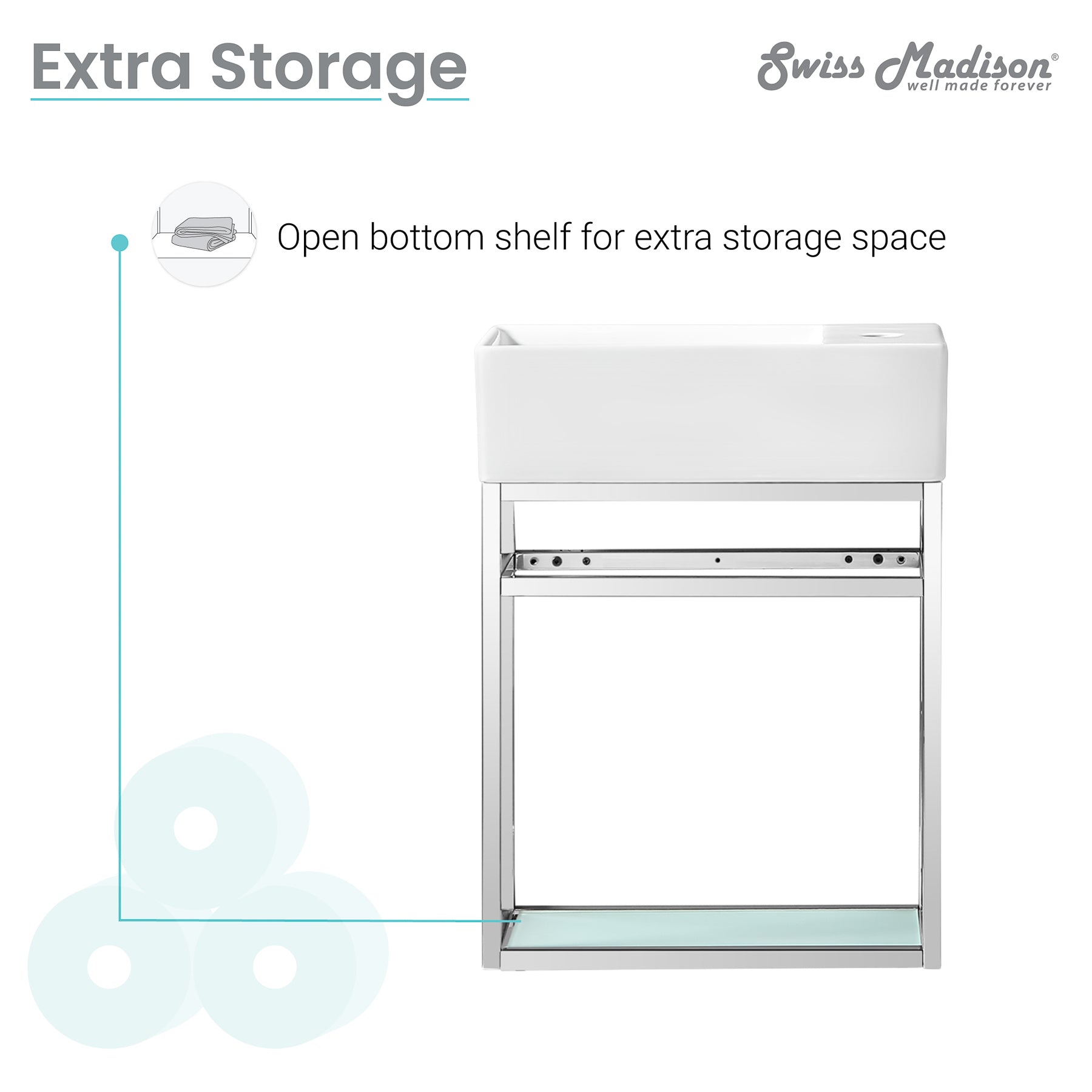 Chrome / White / 1-Hole