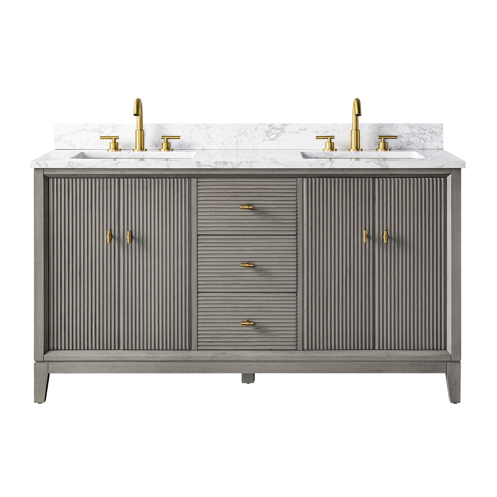Linear Driftwood Gray / Golden Brushed