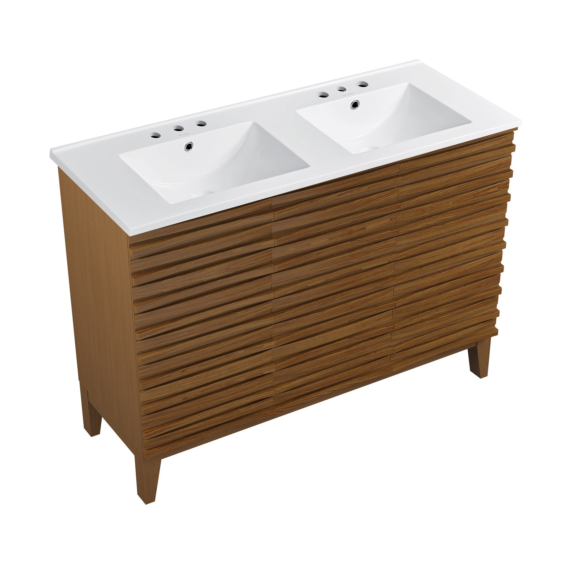 Brown Oak / Glossy White / 3-Hole