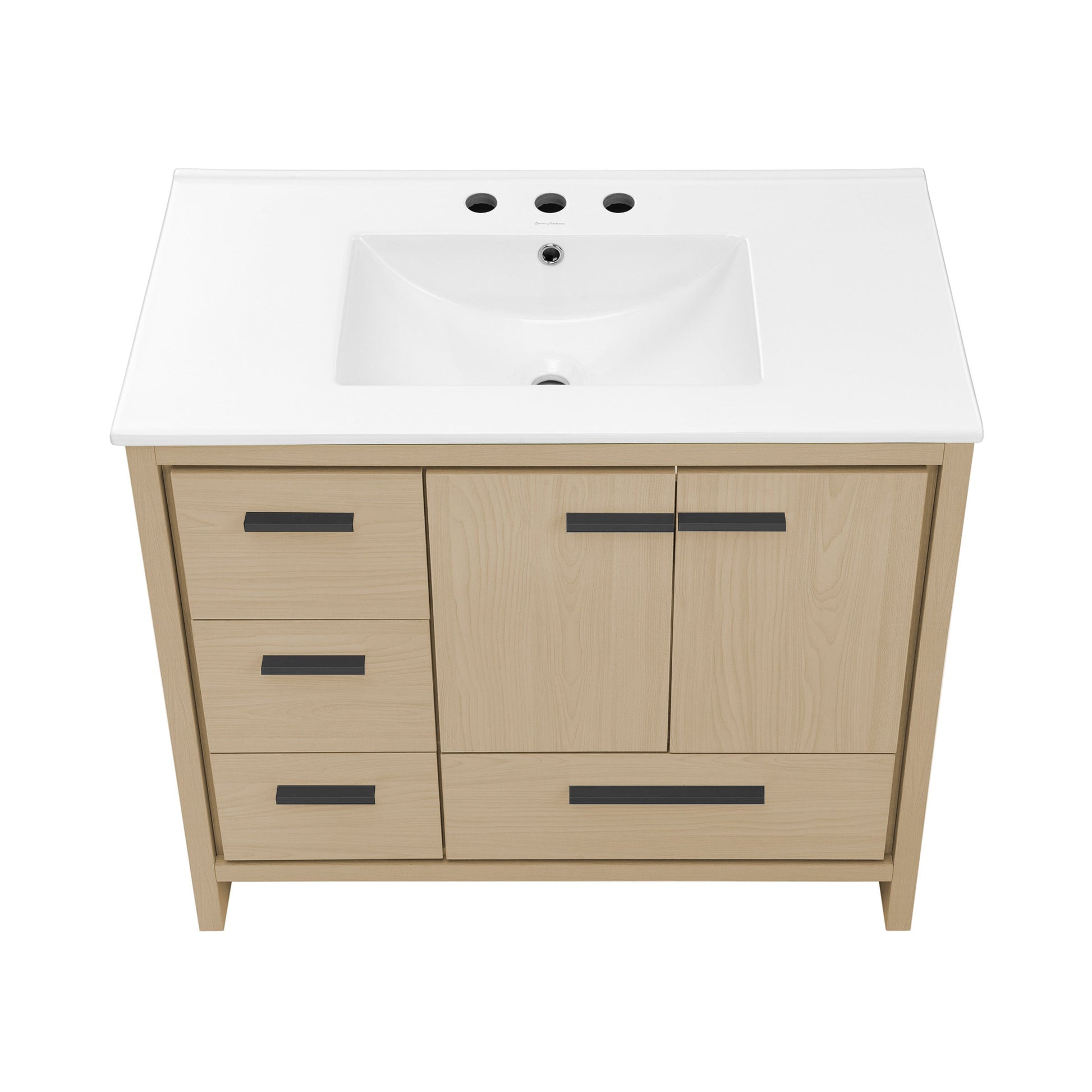Natural Oak / White / 3-Hole