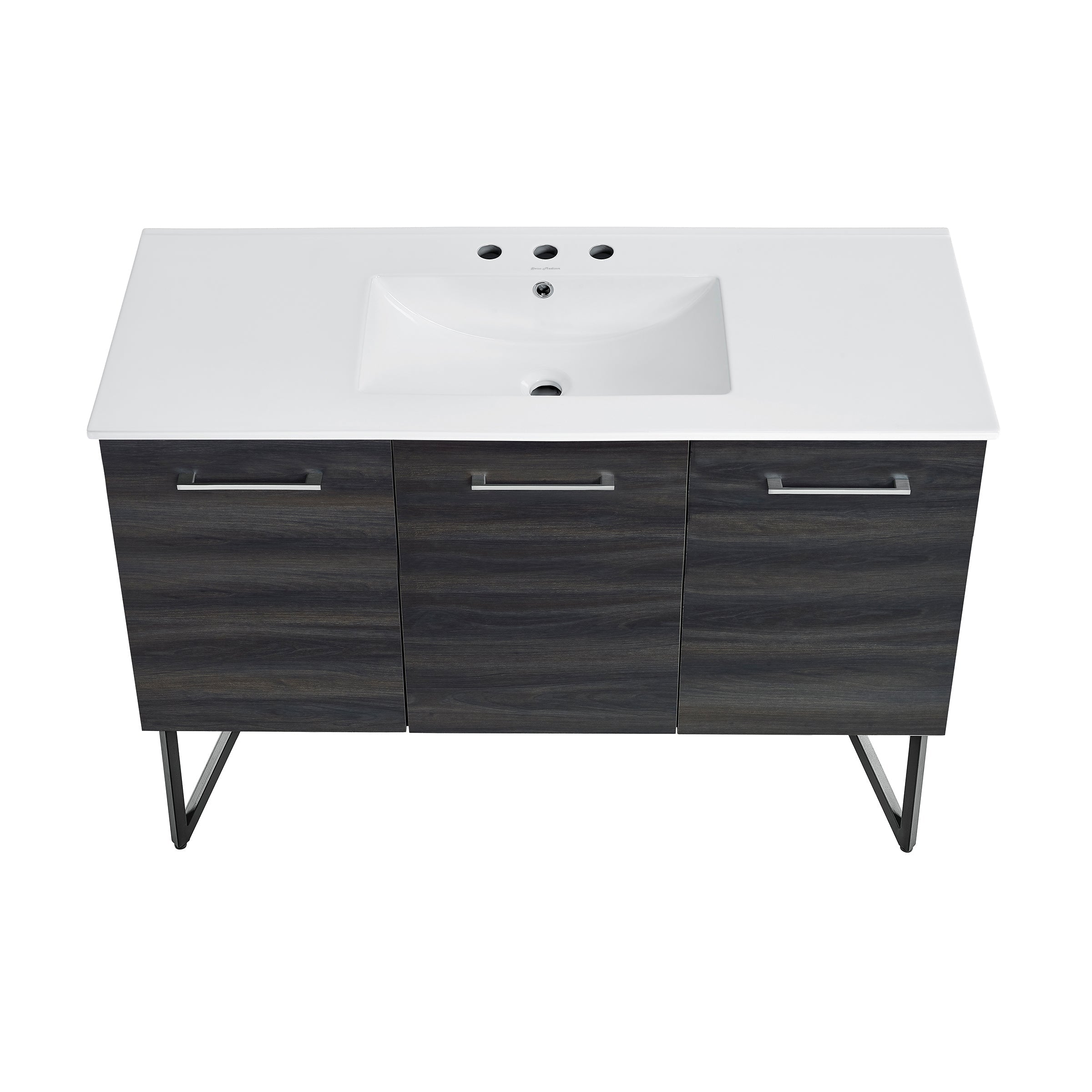 Black Walnut / White / 3-Hole