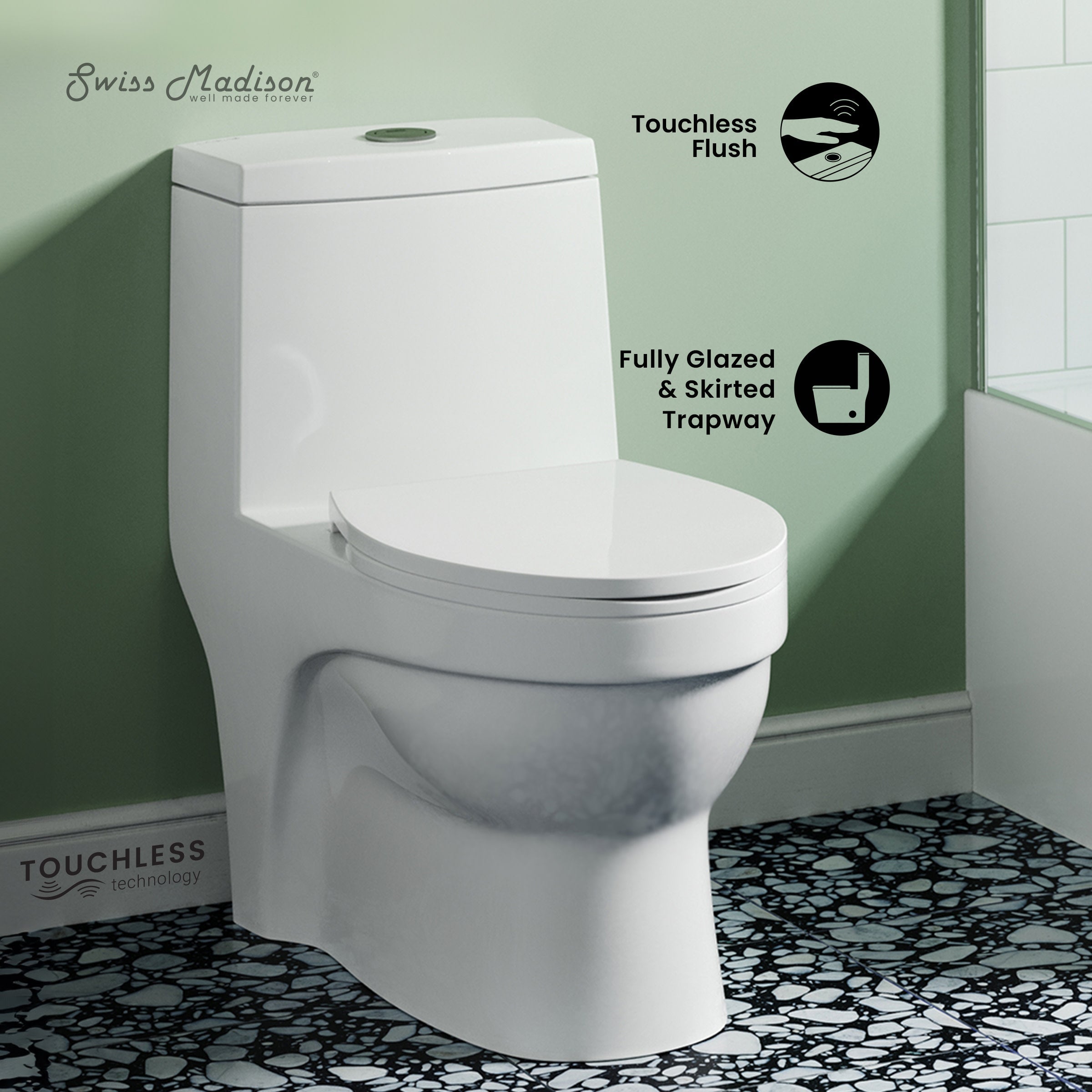 Glossy White / Dual Touchless - Top
