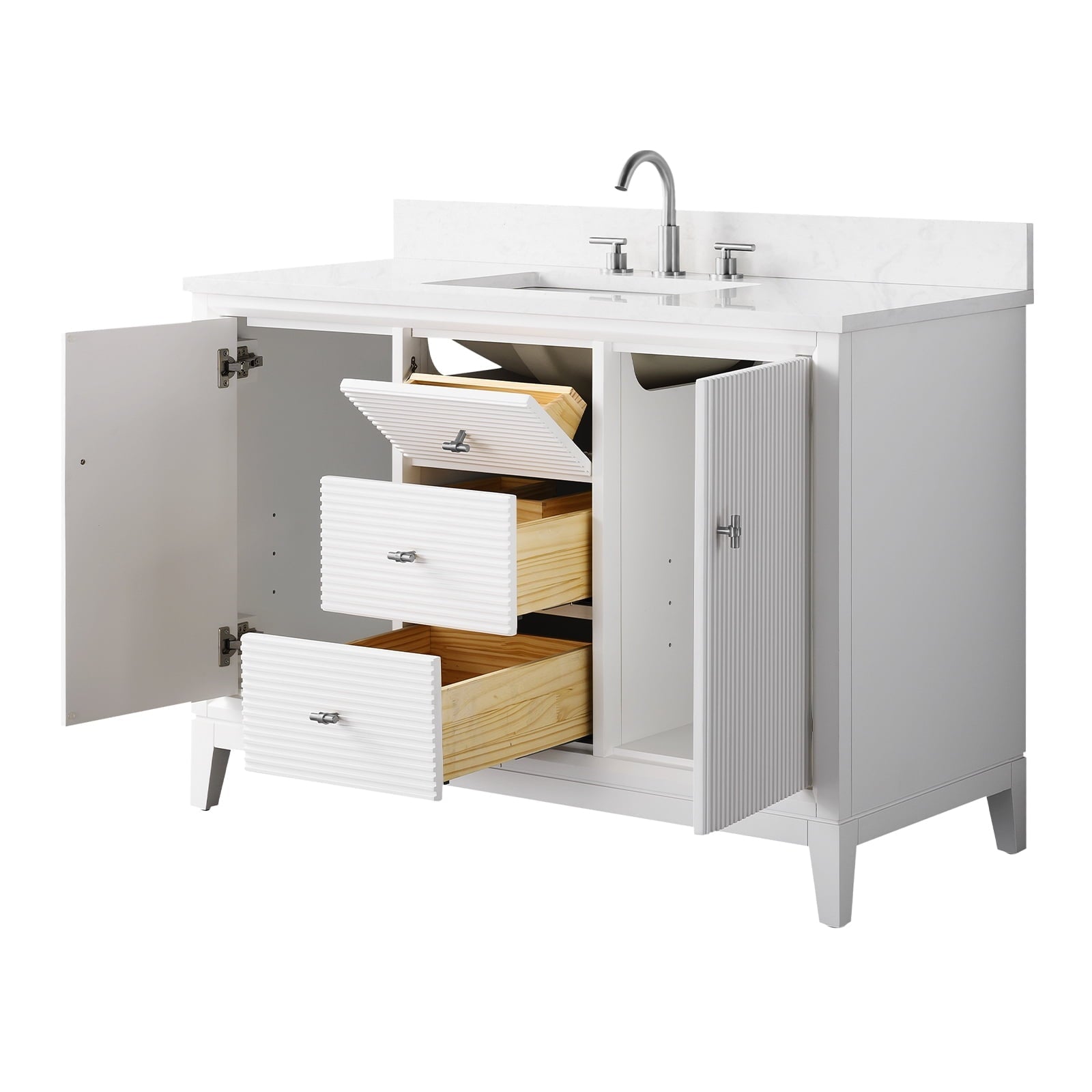 Linear White / Brushed Nickel