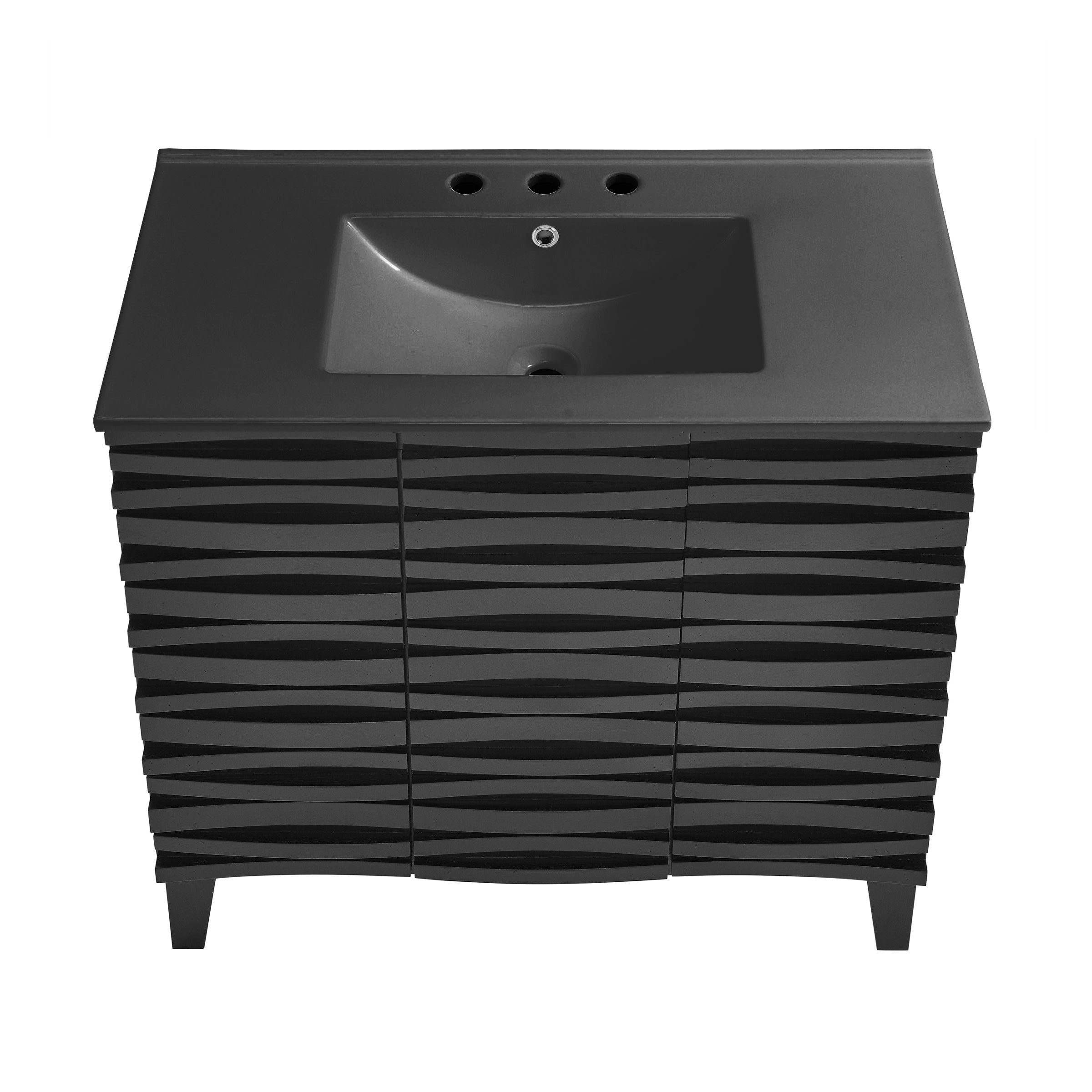 Black Oak / Matte Black / 3-Hole
