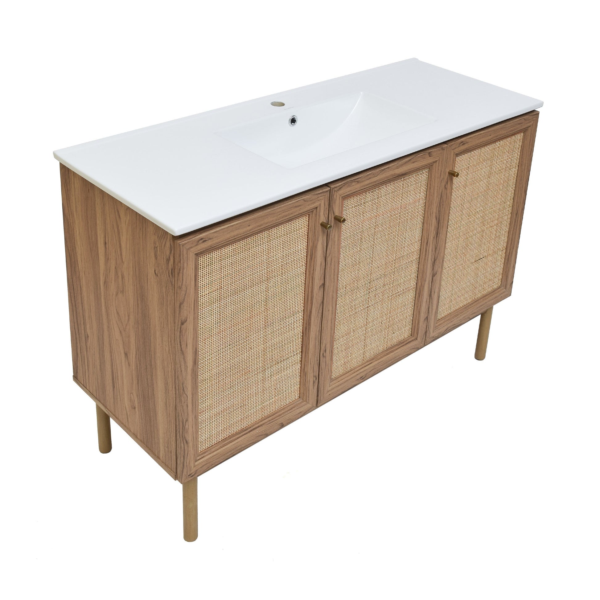 Golden Oak / White / 1-Hole