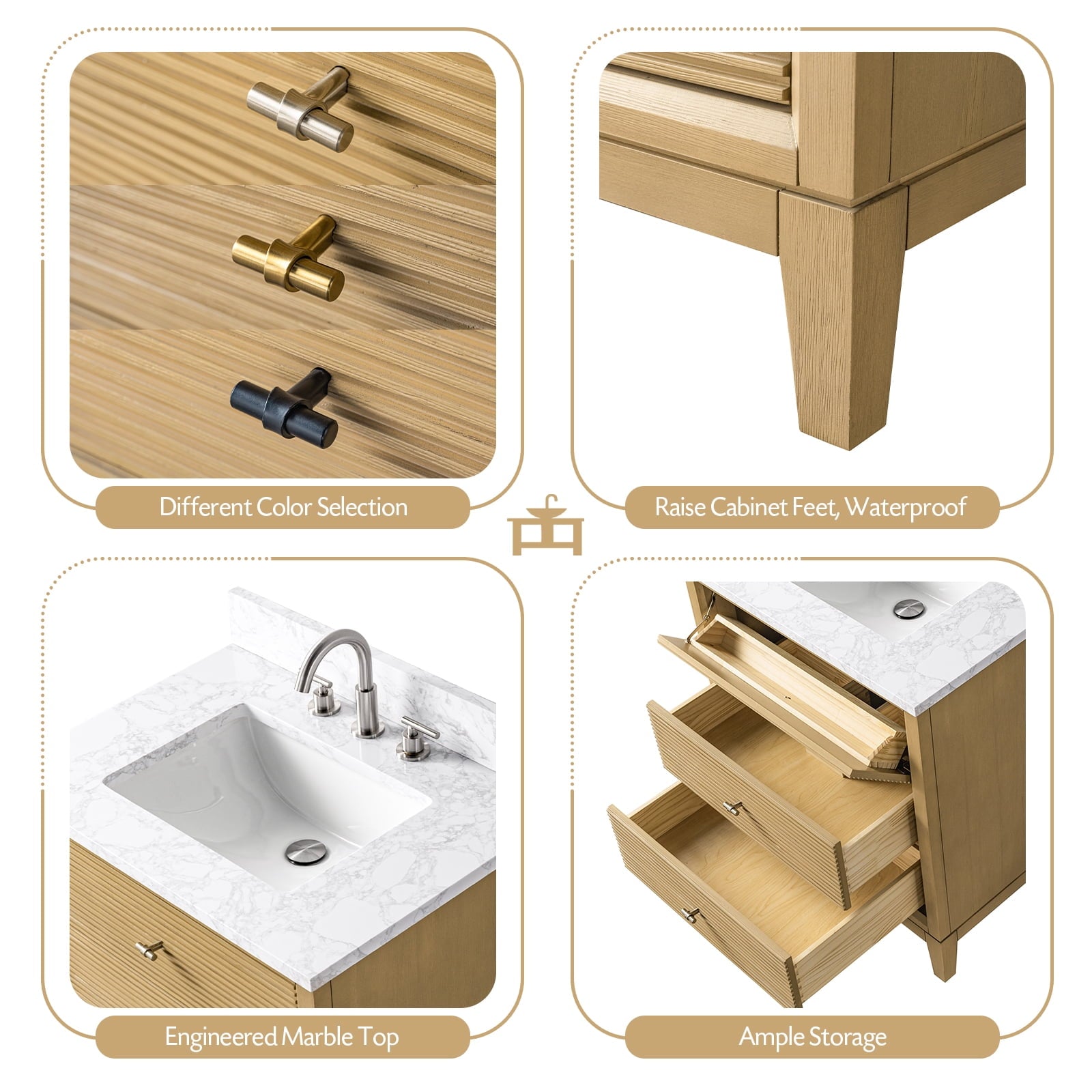 Linear Natural Oak / Matte Black